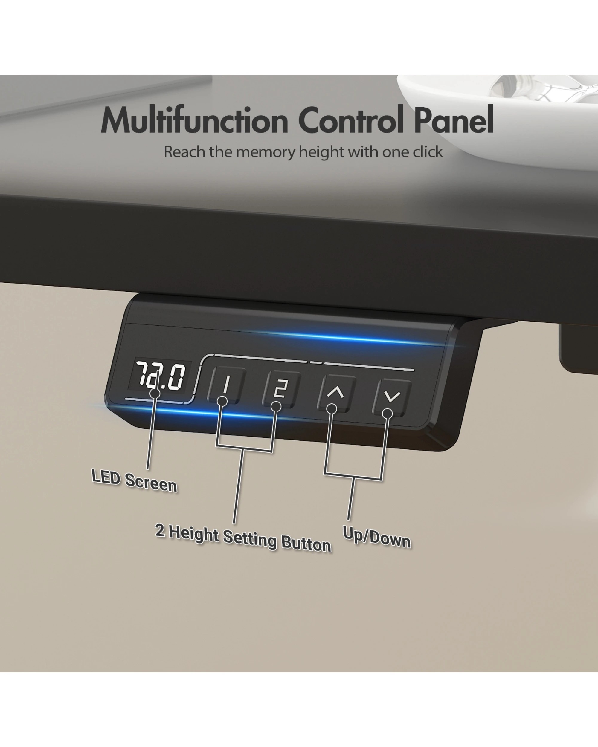 1 Advwin Electric Standing Desk Adjustable Height Ergonomic - Black, 1 of 3