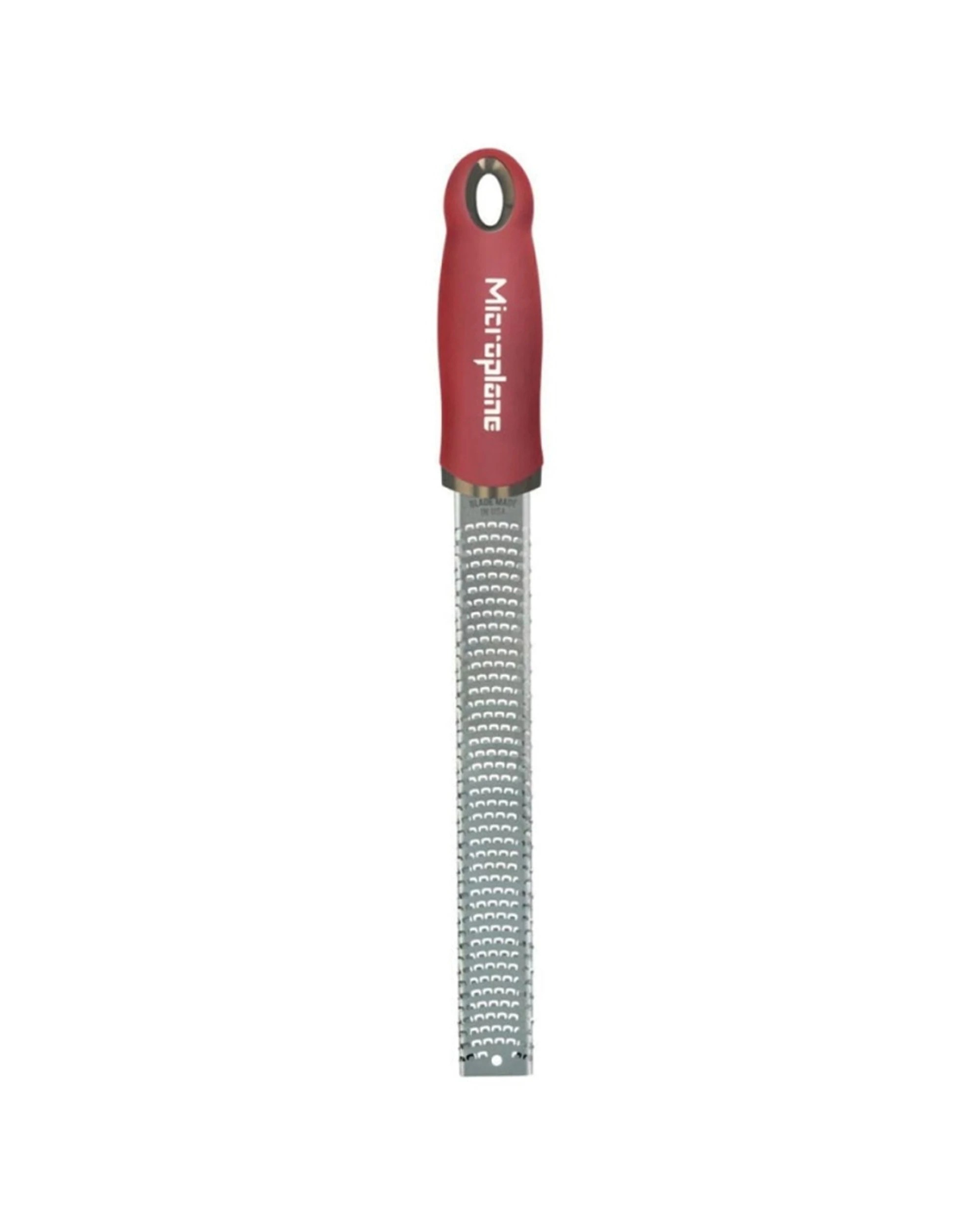 1 Microplane Premium Zester Grater Stainless Steel Blade Ergonomic Handle Pomegranate - Red, 1 of 4
