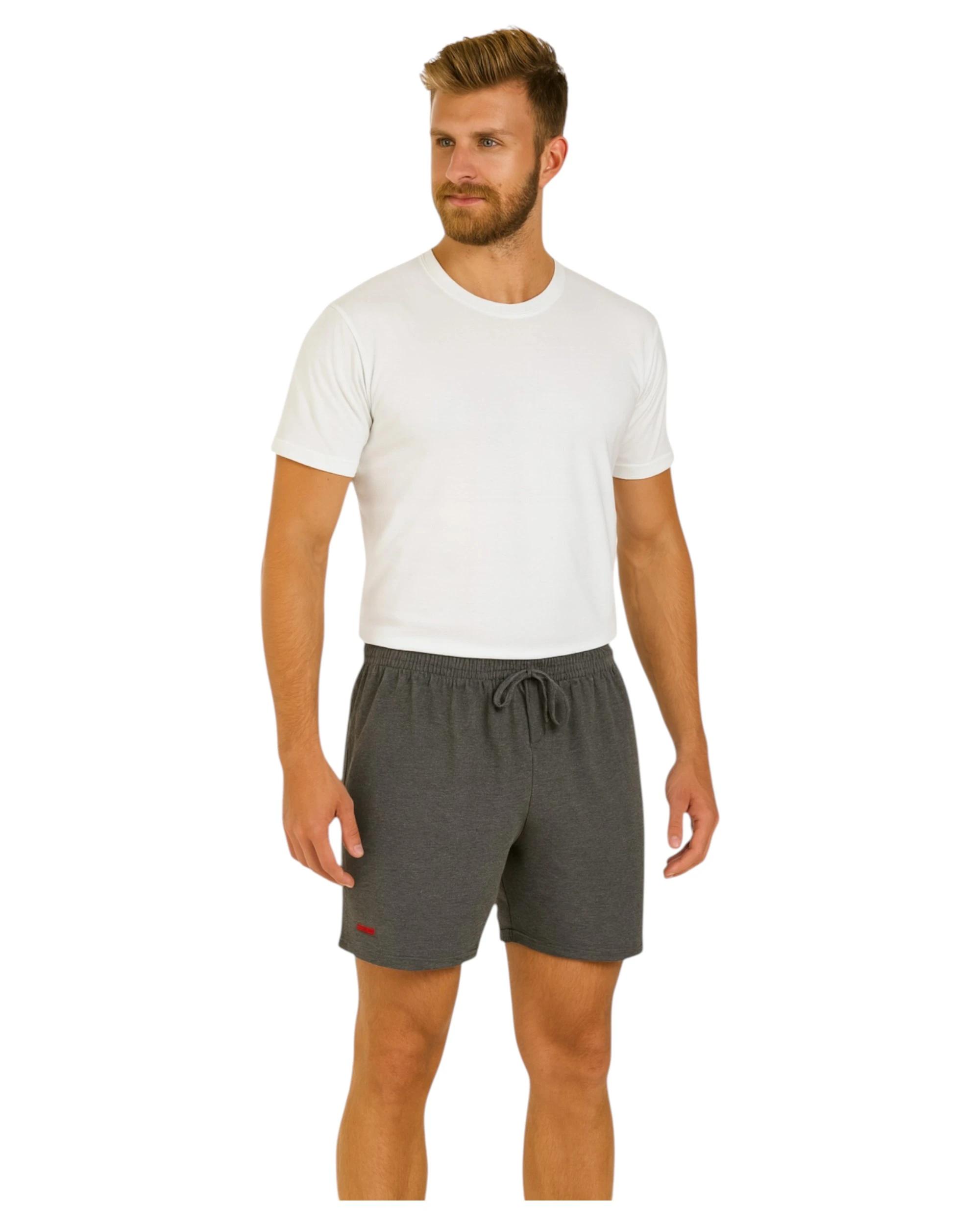 4 KingGee Mens Ruggers Active Poly Cotton Jersey Sweat Short Charcoal CHARCOAL, 4 of 4