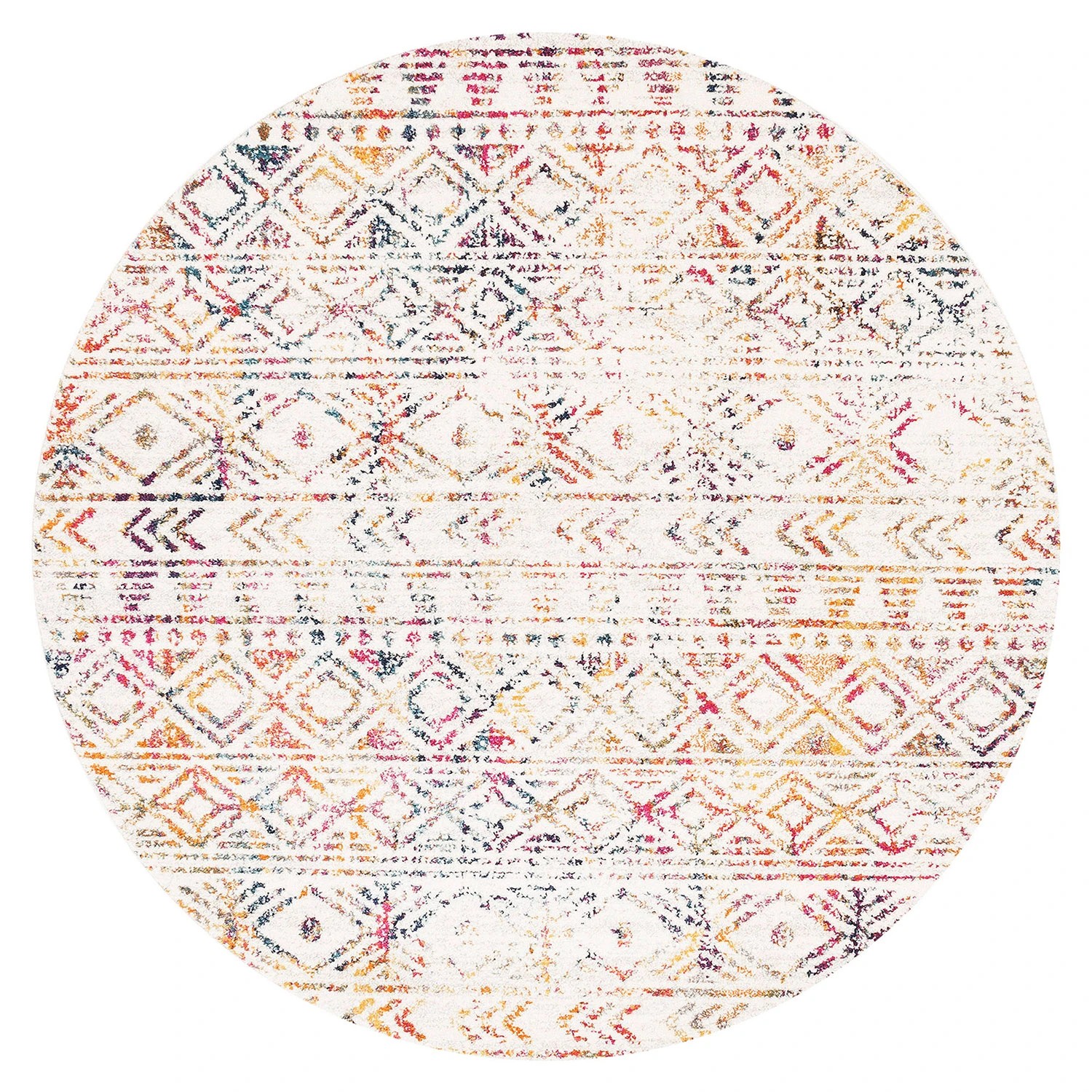 2 Common Ground Rugs Bluebay 456 240x240cm - Large Round Power Loomed Pet Friendly Rug - Natural, 2 of 6