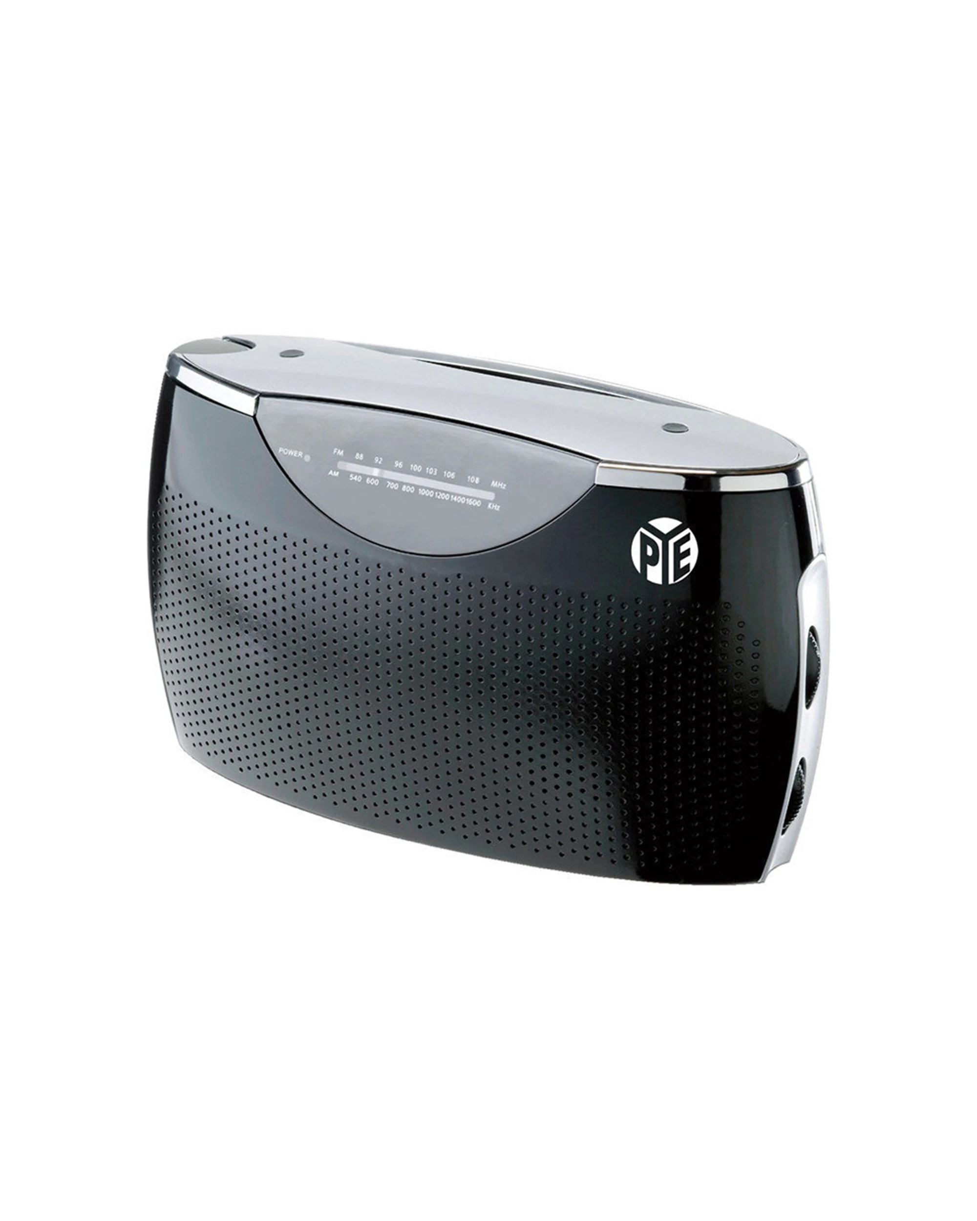 1 Pye Portable Ac Dc Am Fm Radio Telescopic Antenna Aux Headphone Jack - Black, 1 of 1