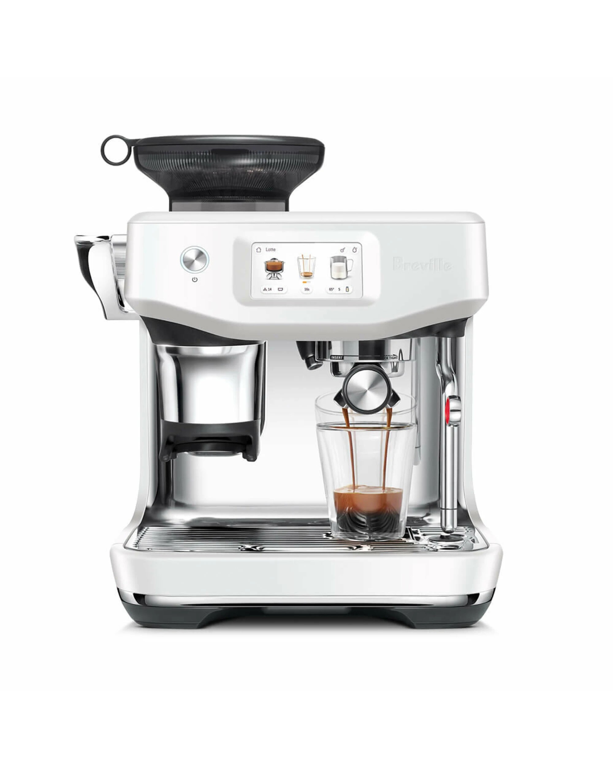 3 Breville The Barista Touch Impress Coffee Machine White, 3 of 5