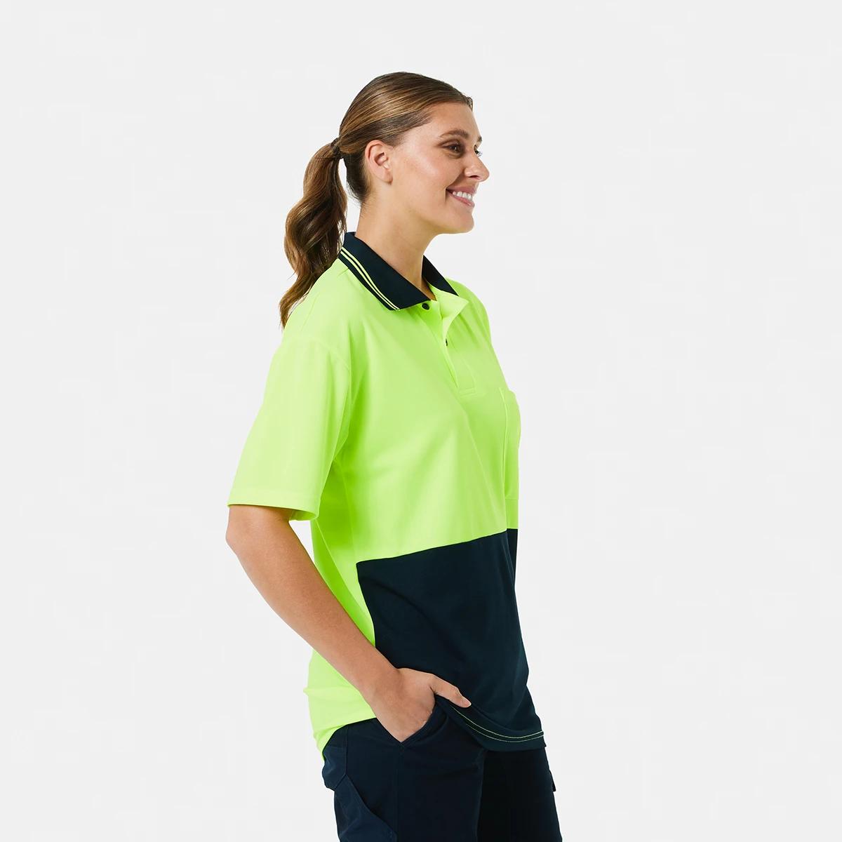 4 Workwear Hi-Visibility Short Sleeve Polo Shirt Yellow, 4 of 10