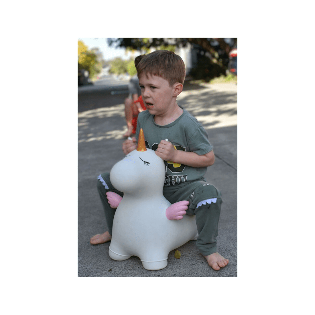 7 Kaper Kidz Bouncy Rider Stardust The Unicorn Kids Ride On Toy White 12m Plus - White, 7 of 9