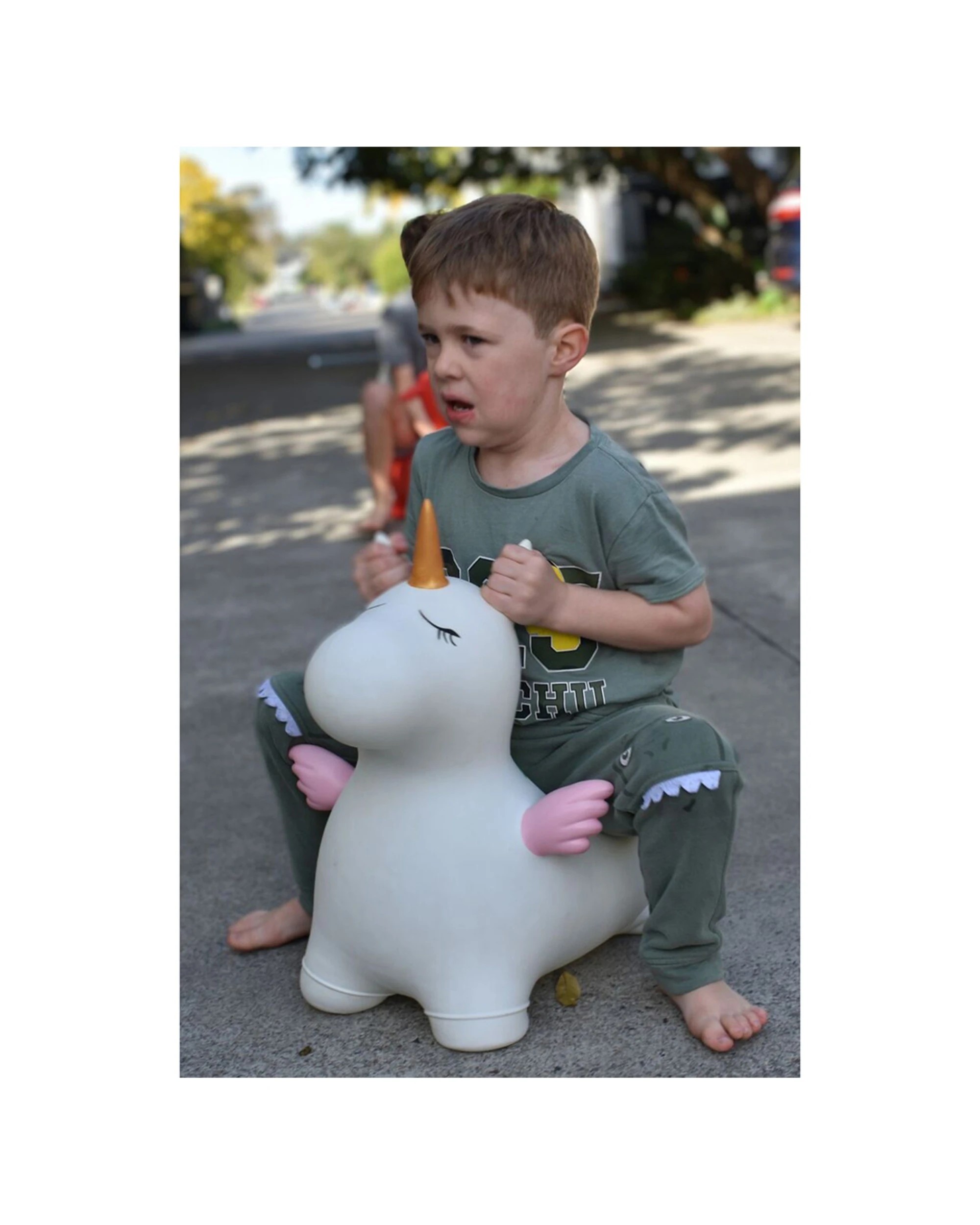 7 Kaper Kidz Bouncy Rider Stardust The Unicorn Kids Ride On Toy White 12m Plus - White, 7 of 9