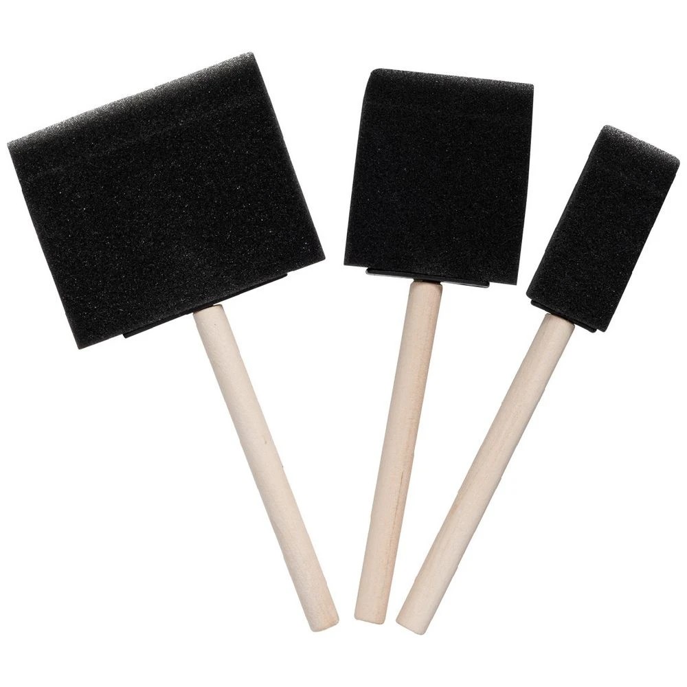 1 Born Foam Paintbrush Set 3 Pack, 1 of 5