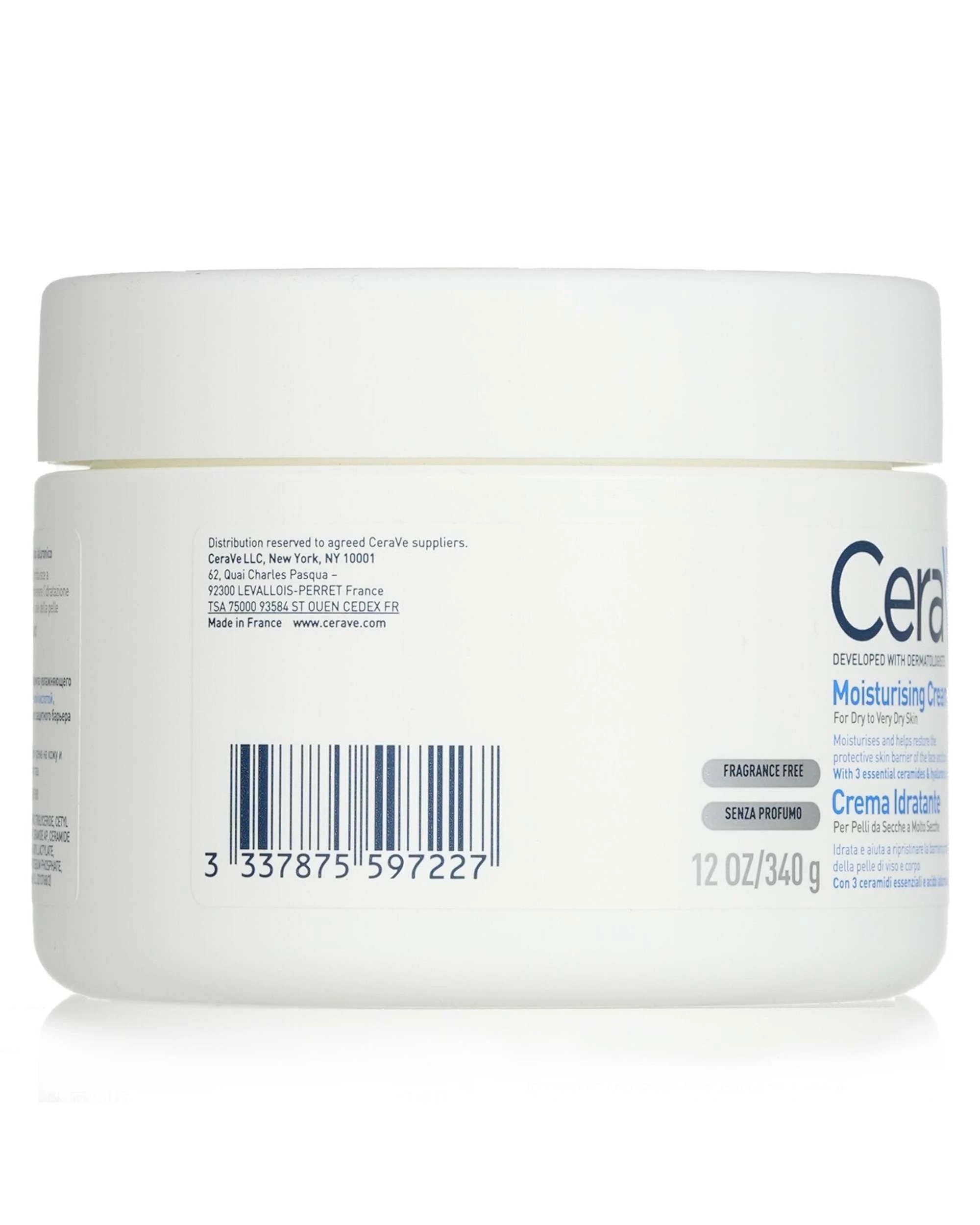 2 CeraVe Moisturising Cream For Dry to Very Dry Skin  340g/12oz, 2 of 3