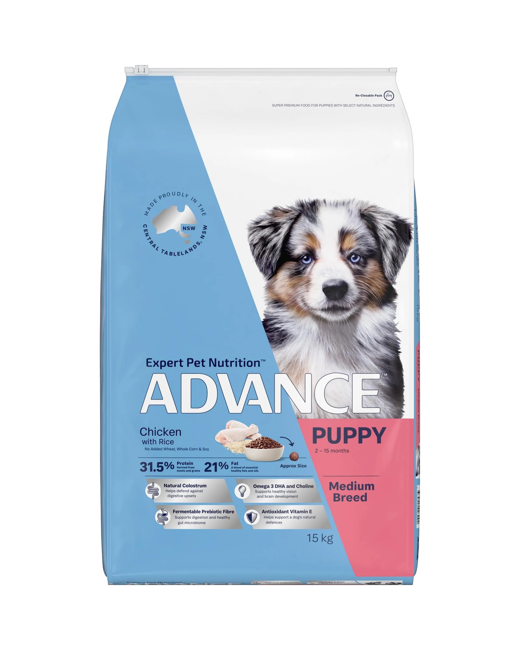 9 Advance Puppy Growth Medium Breed Dry Dog Food Chicken w/ Rice 3kg, 9 of 10