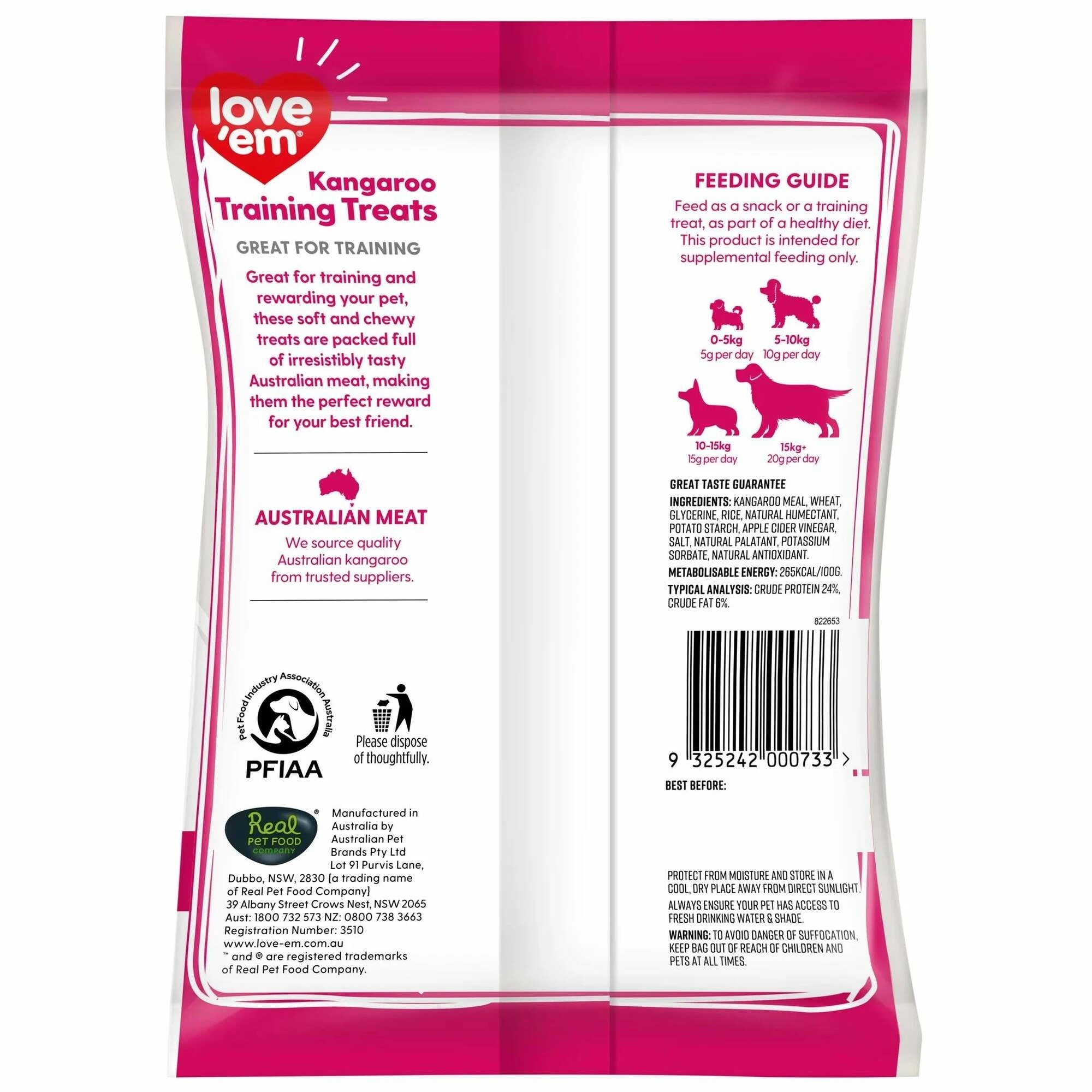 2 Love Em Kangaroo Training Treats 200g 5pk, 2 of 2