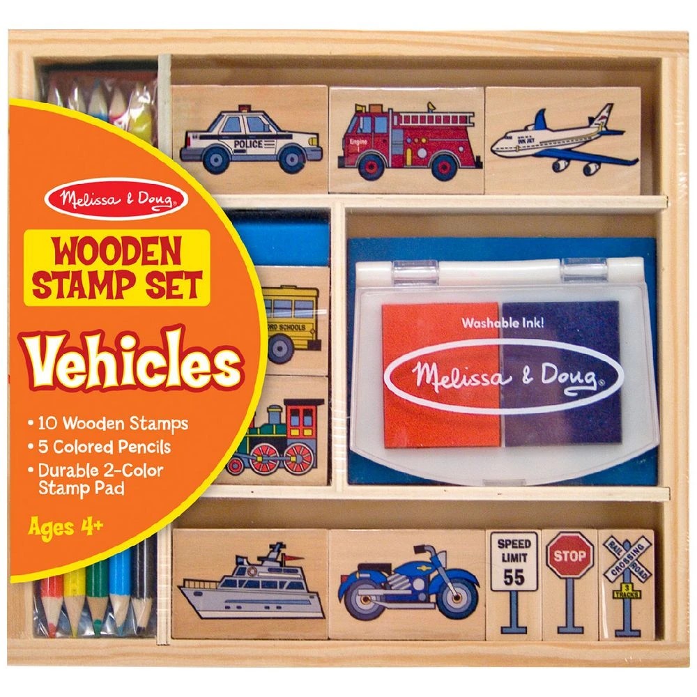 1 Melissa & Doug Stamp Set Vehicle, 1 of 3