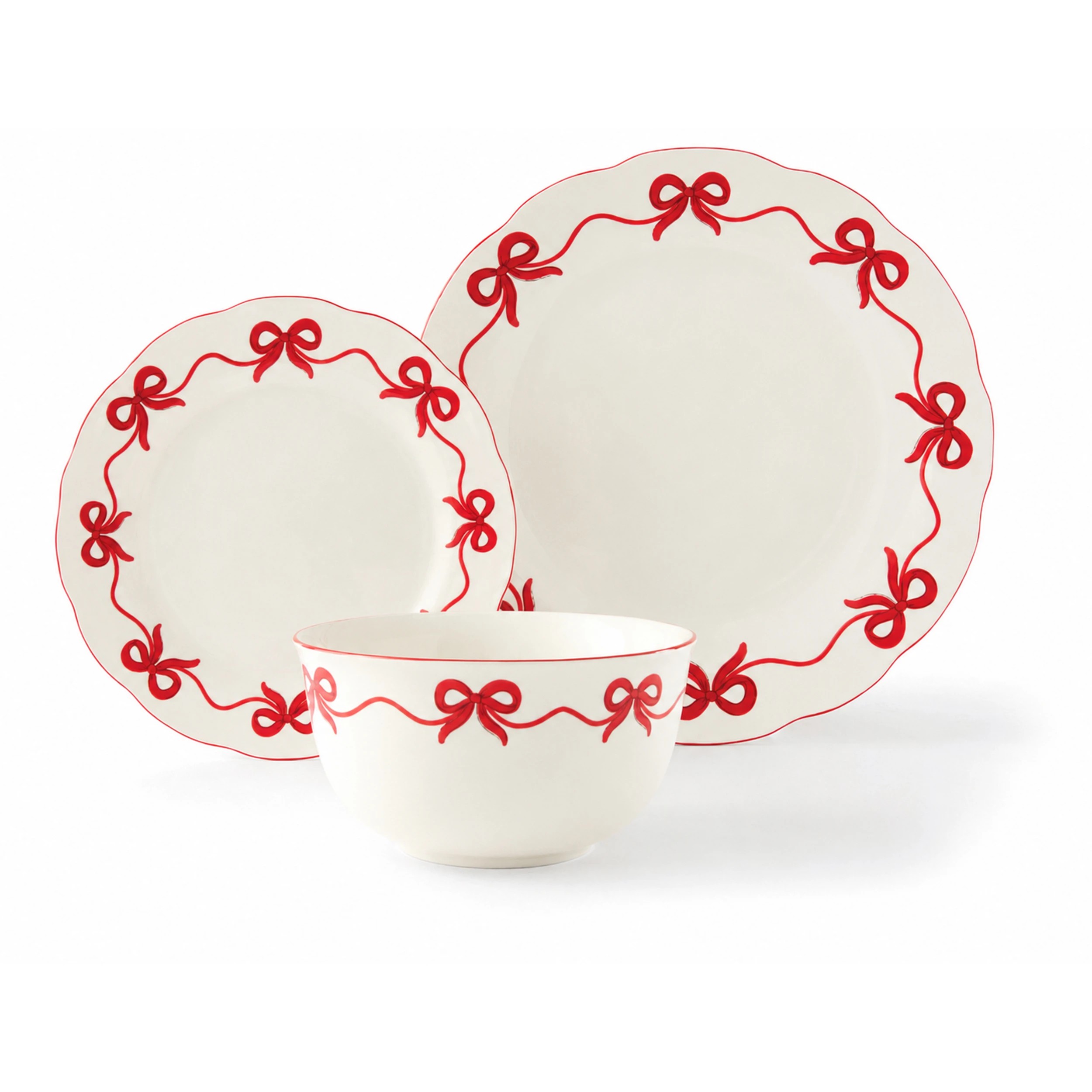 1 12 Piece Bow Dinner Set, 1 of 9