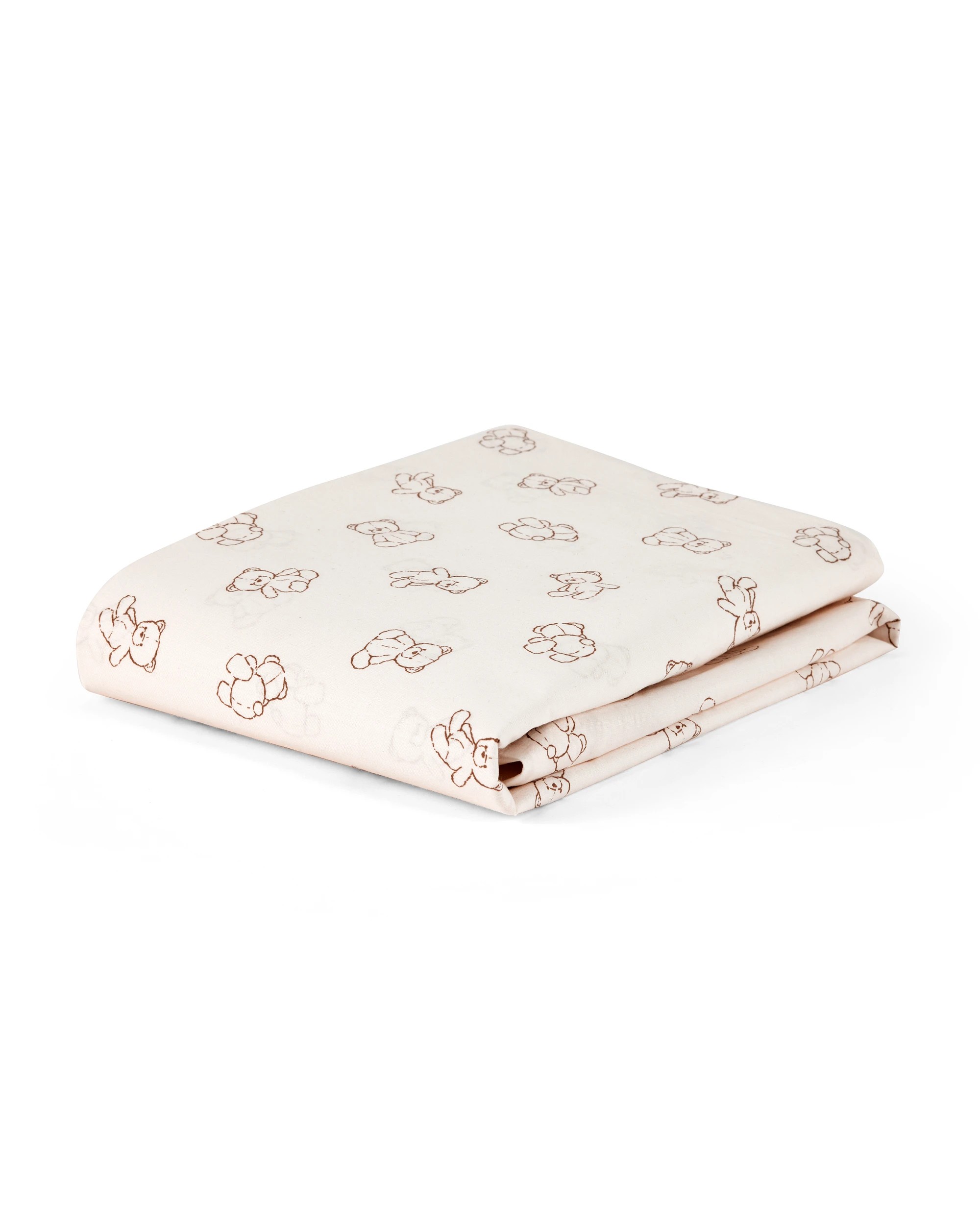 3 2 Pack 225 Thread Count Organic Cotton Fitted Cot Sheets - Bears and Checkered, 3 of 6