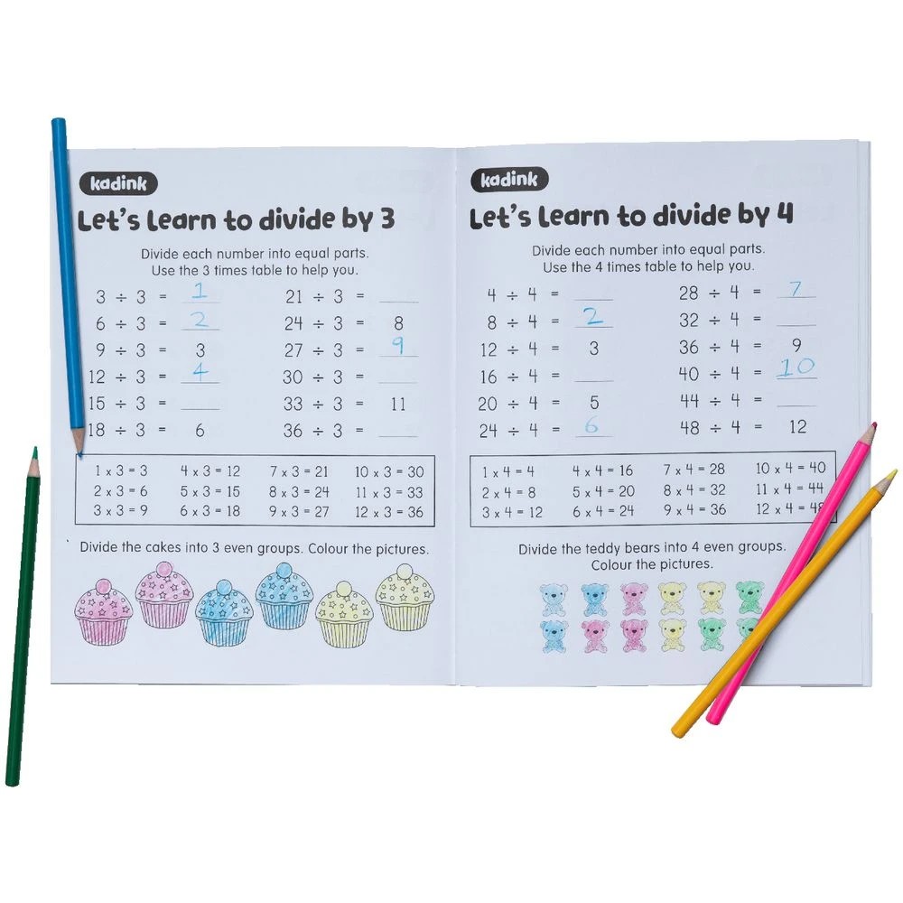 3 Kadink Workbook 48 Pages Times Tables & Division, 3 of 4