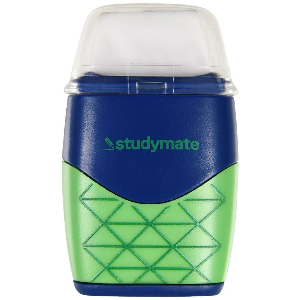 1 Studymate 2-in-1 Sharpener/Eraser Combo Blue/Green, 1 of 4