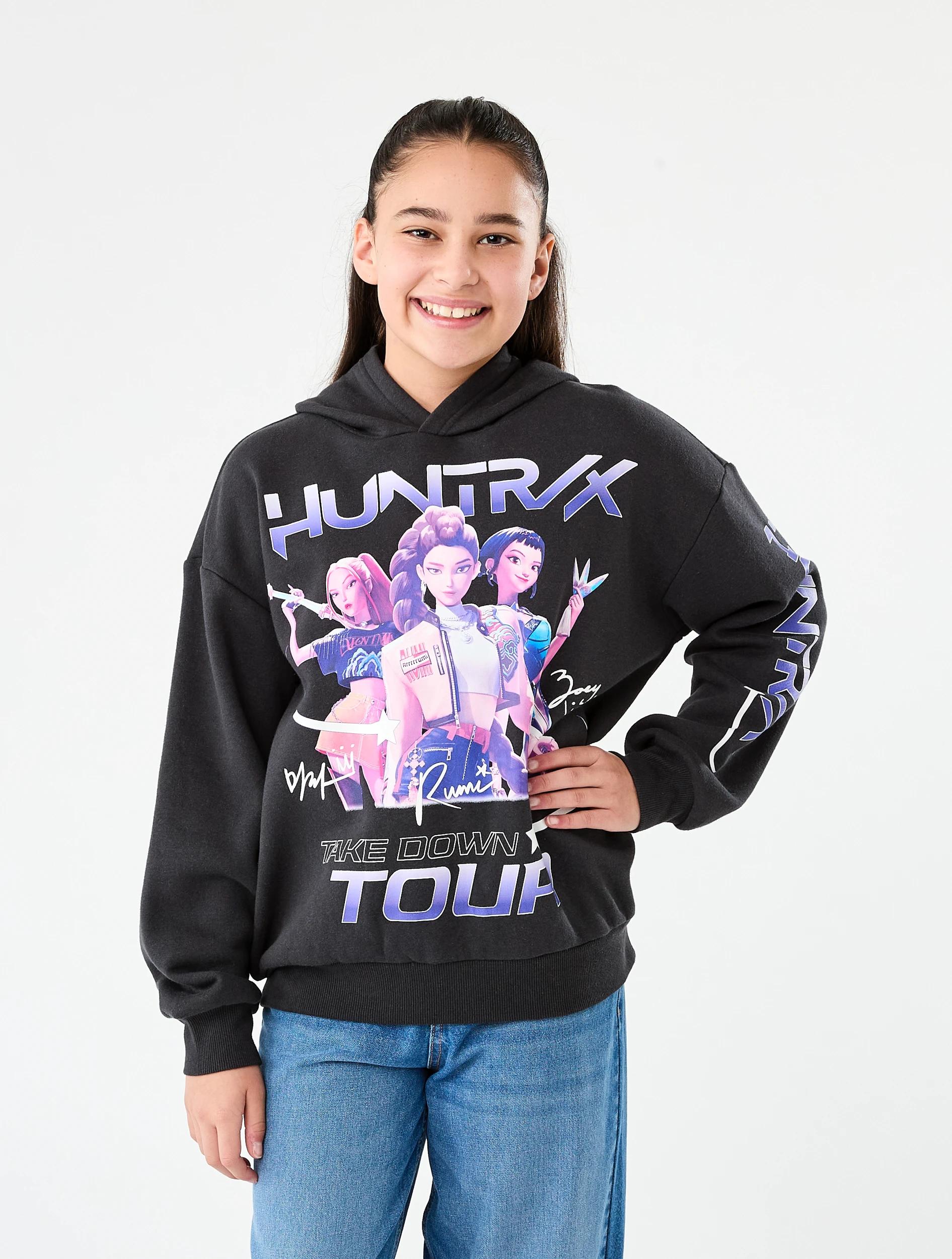 1 KPop Demon Hunters License Oversized Hoodie Asphalt Dh, 1 of 8