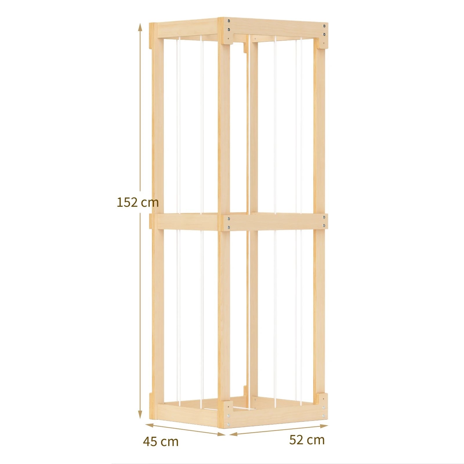 2 Costway Wooden Toy Storage Organizer Tall Display Rack, 2 of 6
