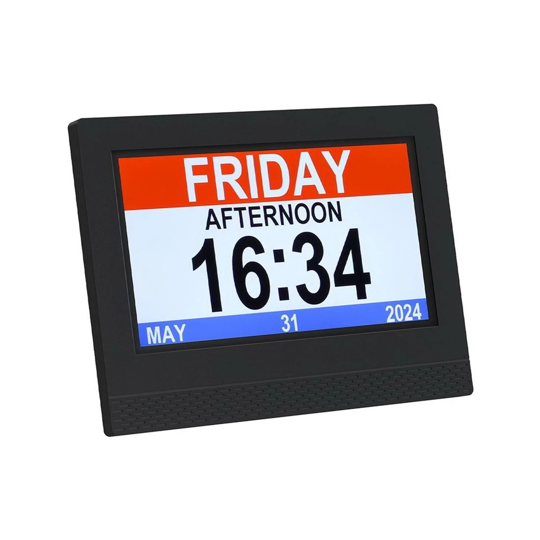 1 Artiss 7" Digital Day Clock Calendar Alarm - Black, 1 of 5