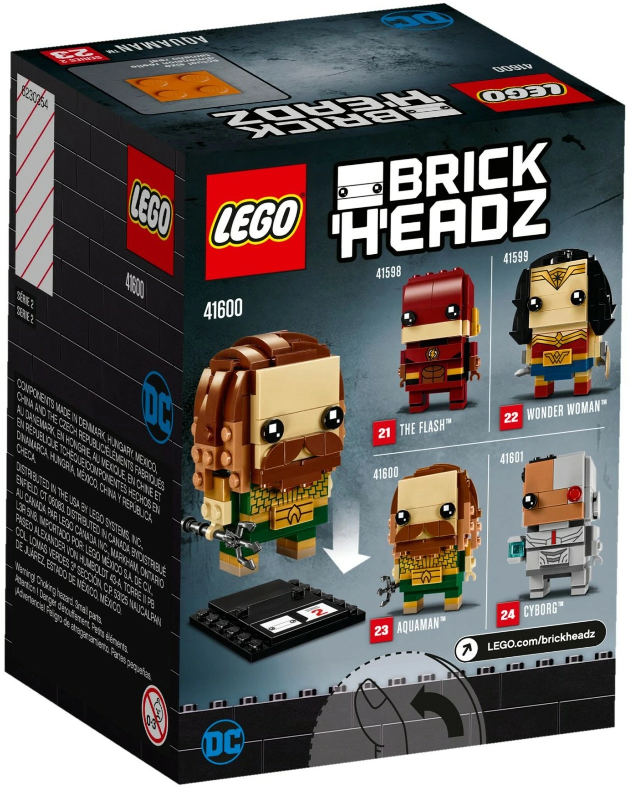 2 LEGO 41600 Aquaman BrickHeadz Justice League Building Set, 2 of 3