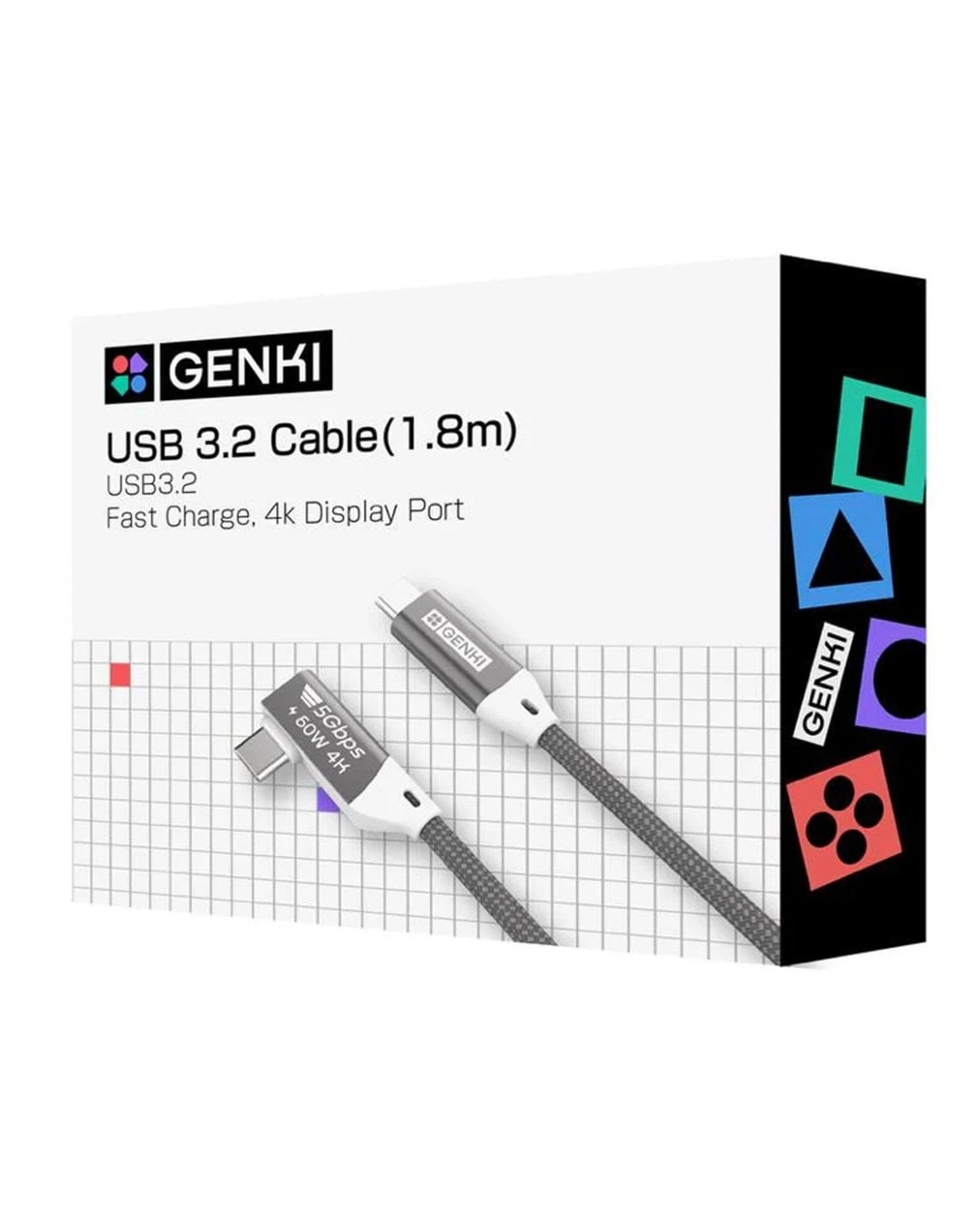 1 GENKI USB C 3.2 Cable 1.8m, 1 of 1