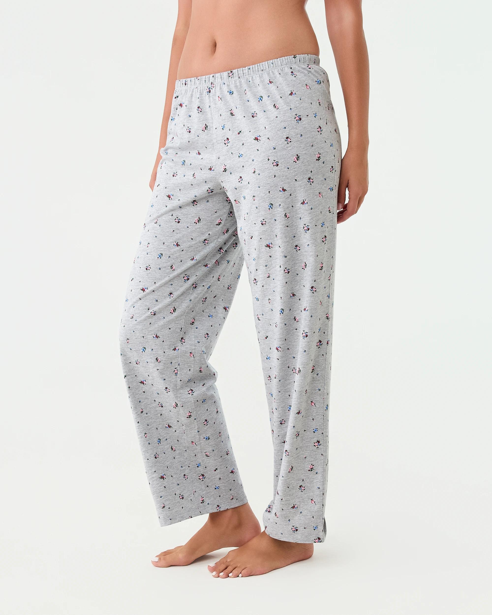 2 Cotton Print Knit Pants Rose Ditsy, 2 of 4