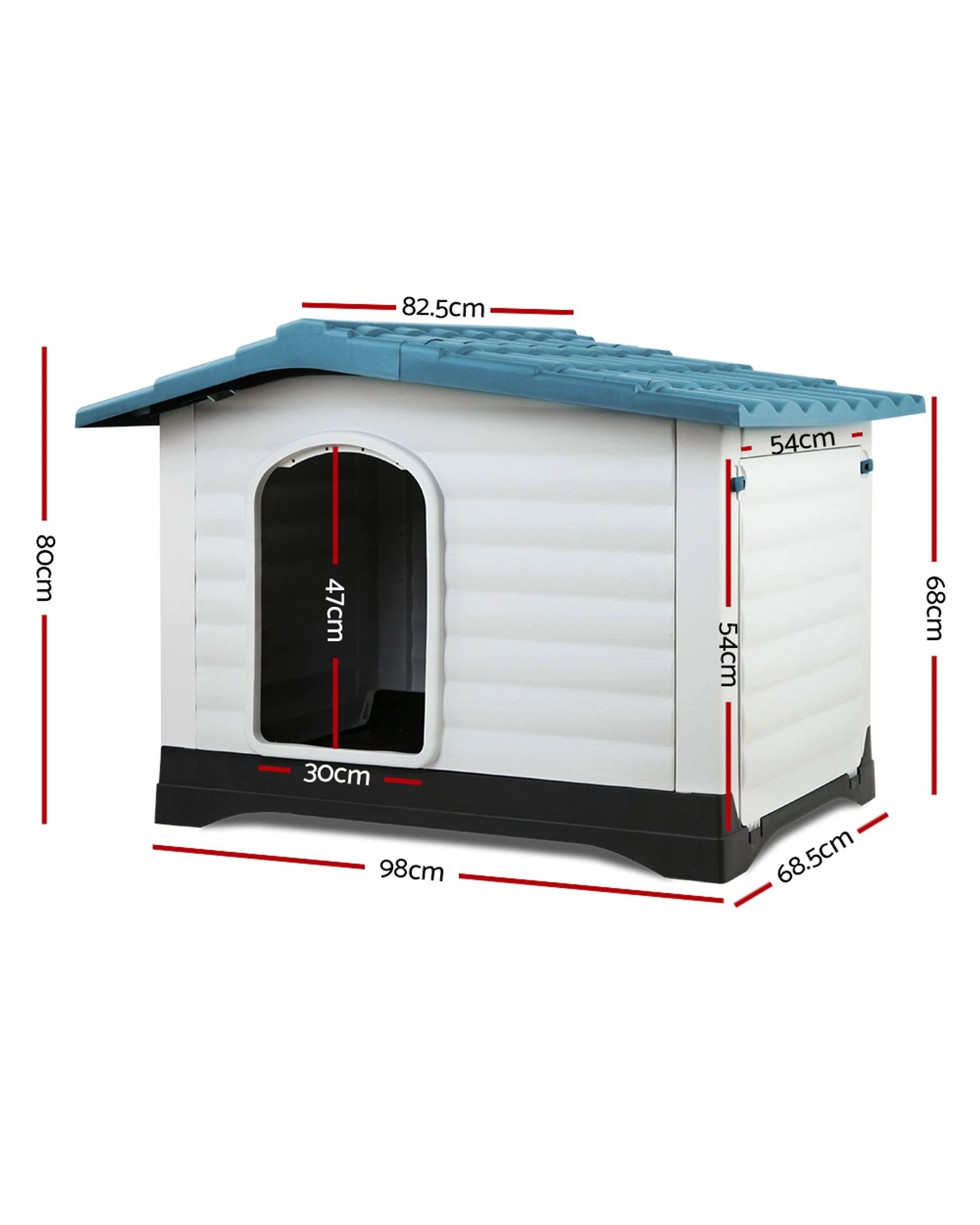 3 I.pet Dog Kennel House Extra Large Outdoor Plastic Puppy Pet Cabin Shelter Xl
 - Blue, 3 of 3