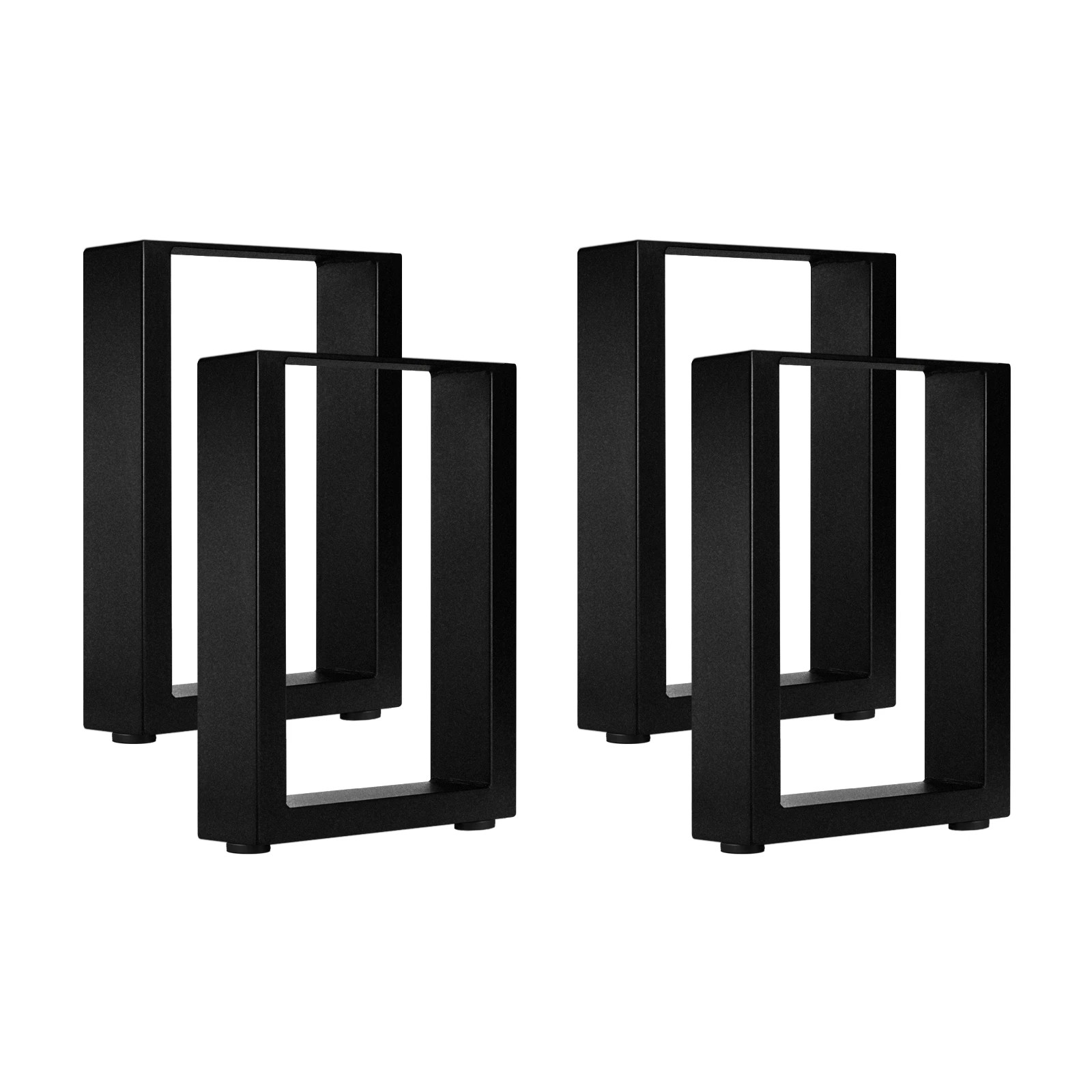 1 Oikiture 4X Coffee Dining Table Legs Bench Box DIY Steel Metal Industrial 40CM - Black, 1 of 2