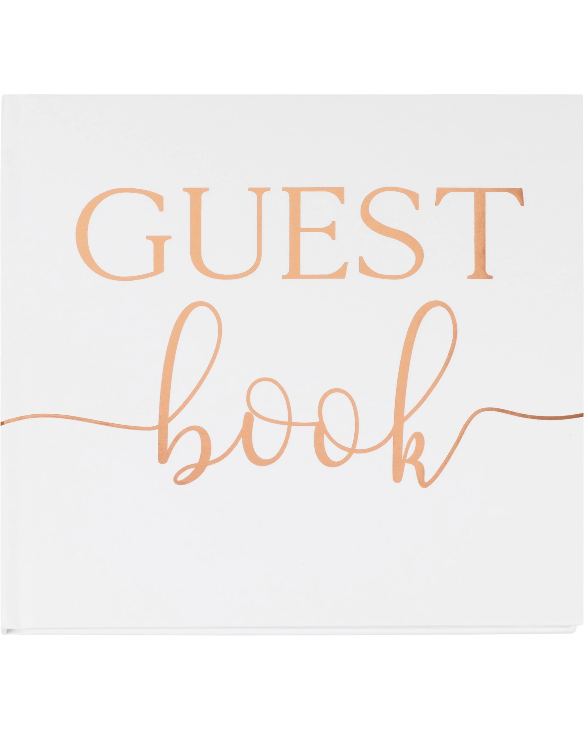 1 Ginger Ray Rose Gold Foil Wedding Guest Book - Gold, 1 of 4