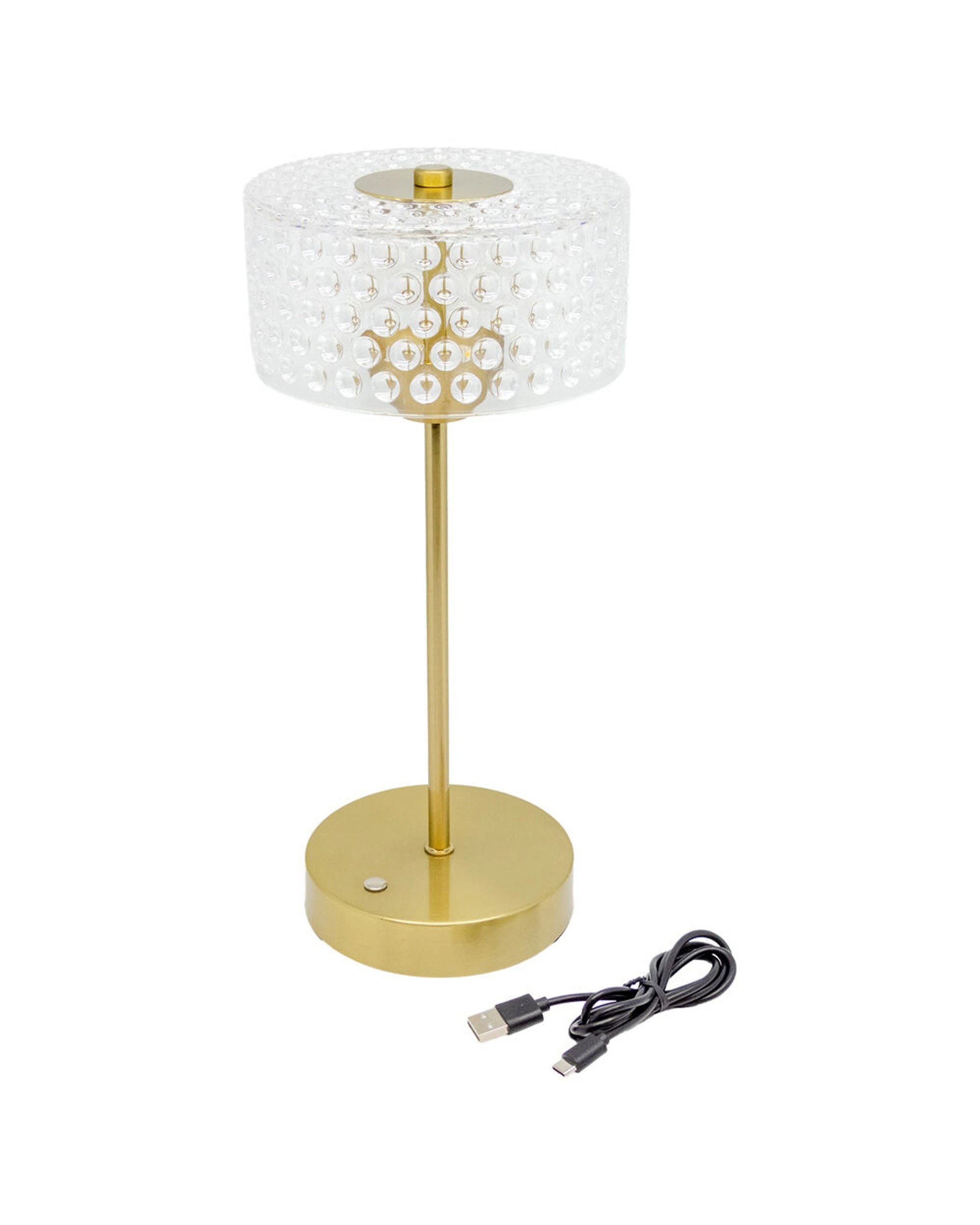 2 Boyle Rechargeable LED Table Lamp Acrylic Drum Shade Adjustable Lighting - Bronze, 2 of 7