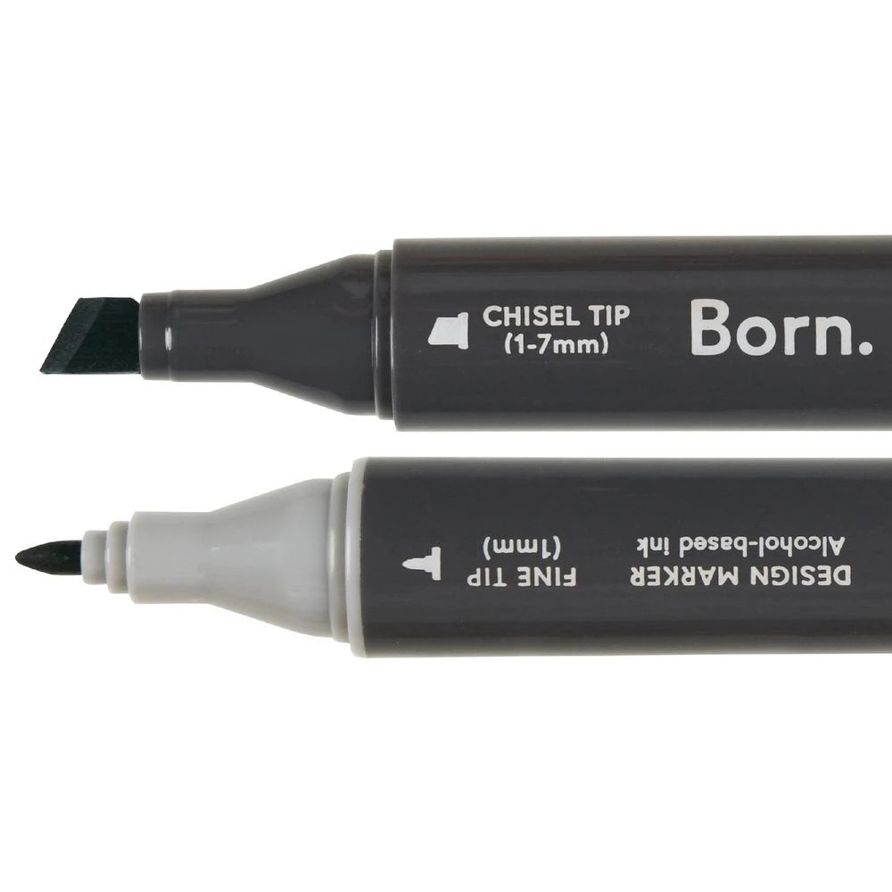 2 Born Professional Dual-Tip Artist Marker Turquoise Green G950, 2 of 4