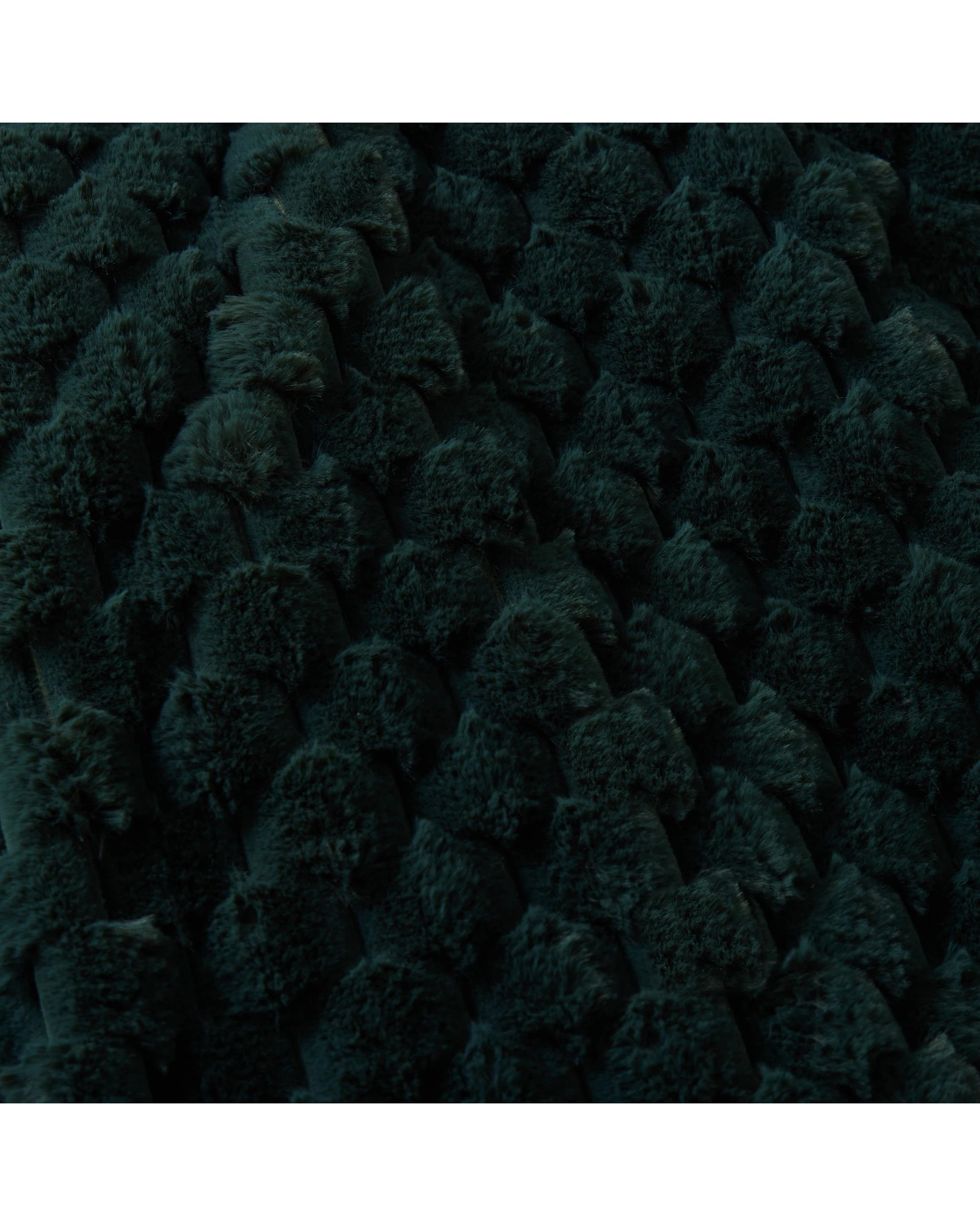 5 Dreamaker Emmett Textured Faux Fur Heated Throw 130x160cm - Deep Teal, 5 of 9