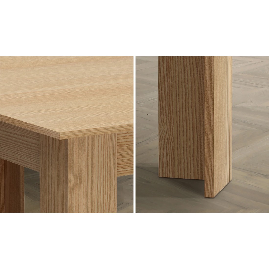 4 Oikiture 200cm Extendable Dining Table Kitchen Restaurant Cafe Table
 - Natural, 4 of 8