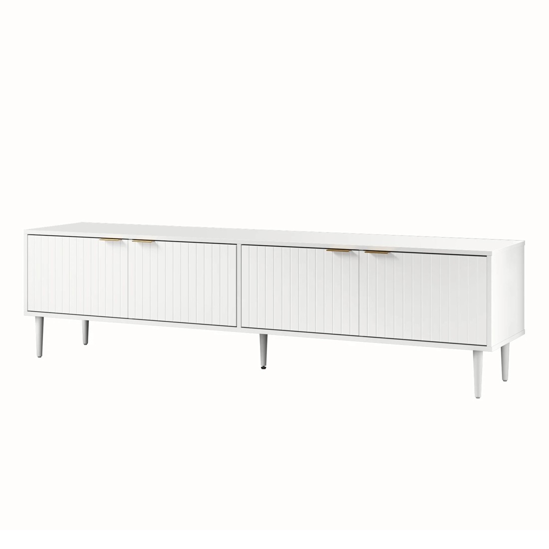 1 Oikiture Tv Cabinet Entertainment Unit Stand 180cm
 - White, 1 of 10