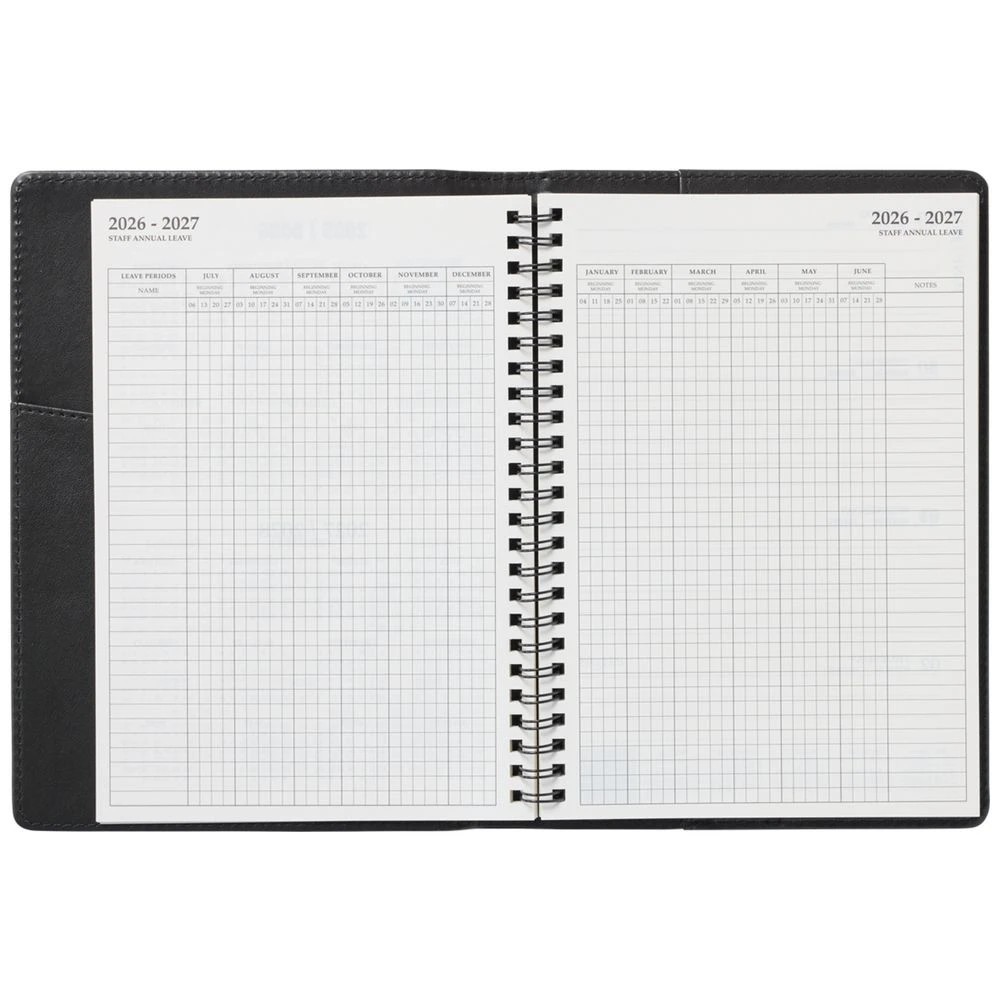 5 J.Burrows A5 Week to View Executive FY26/27 Diary Black, 5 of 7