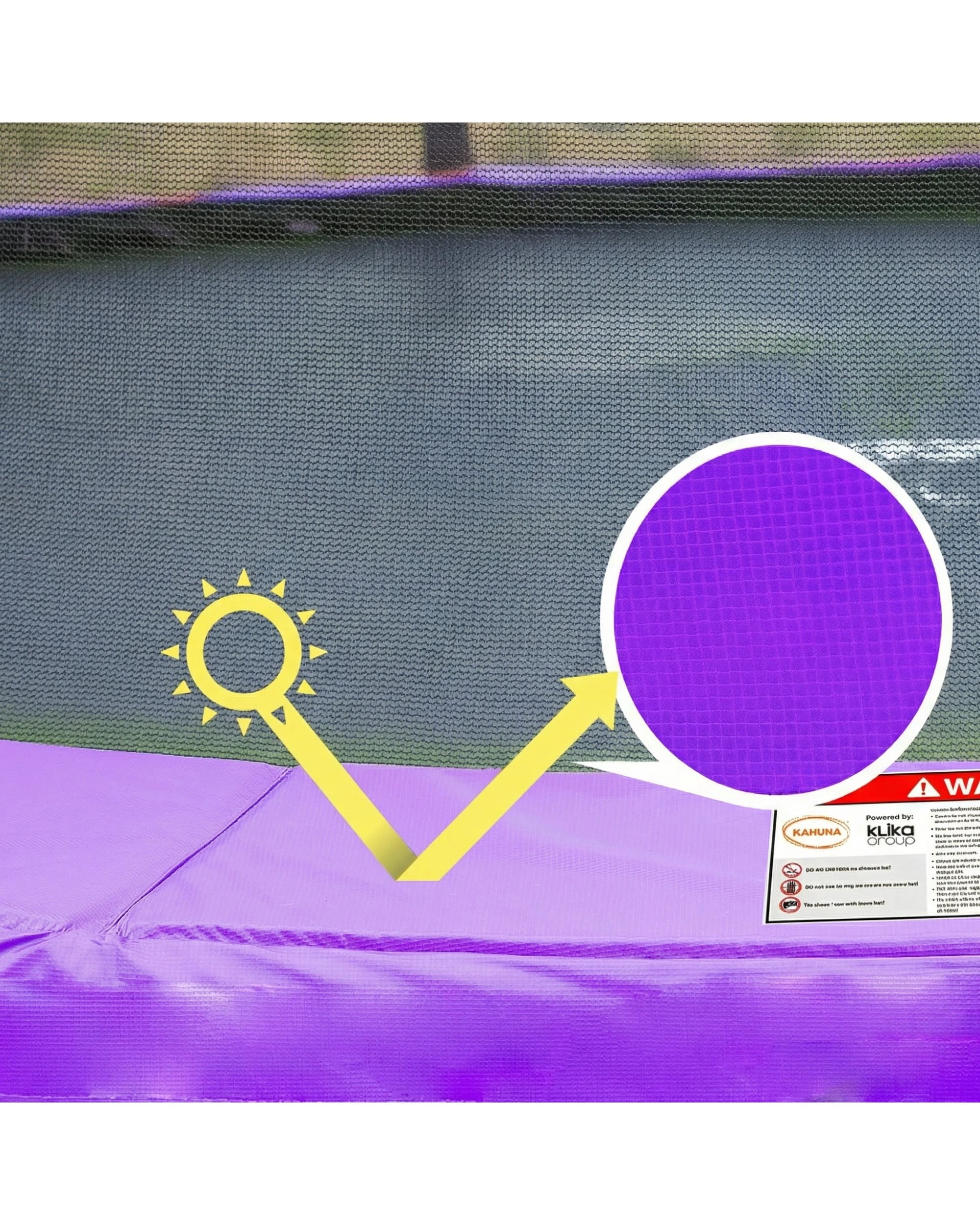 3 Kahuna 16ft Trampoline with Roof in Purple - Purple, 3 of 9