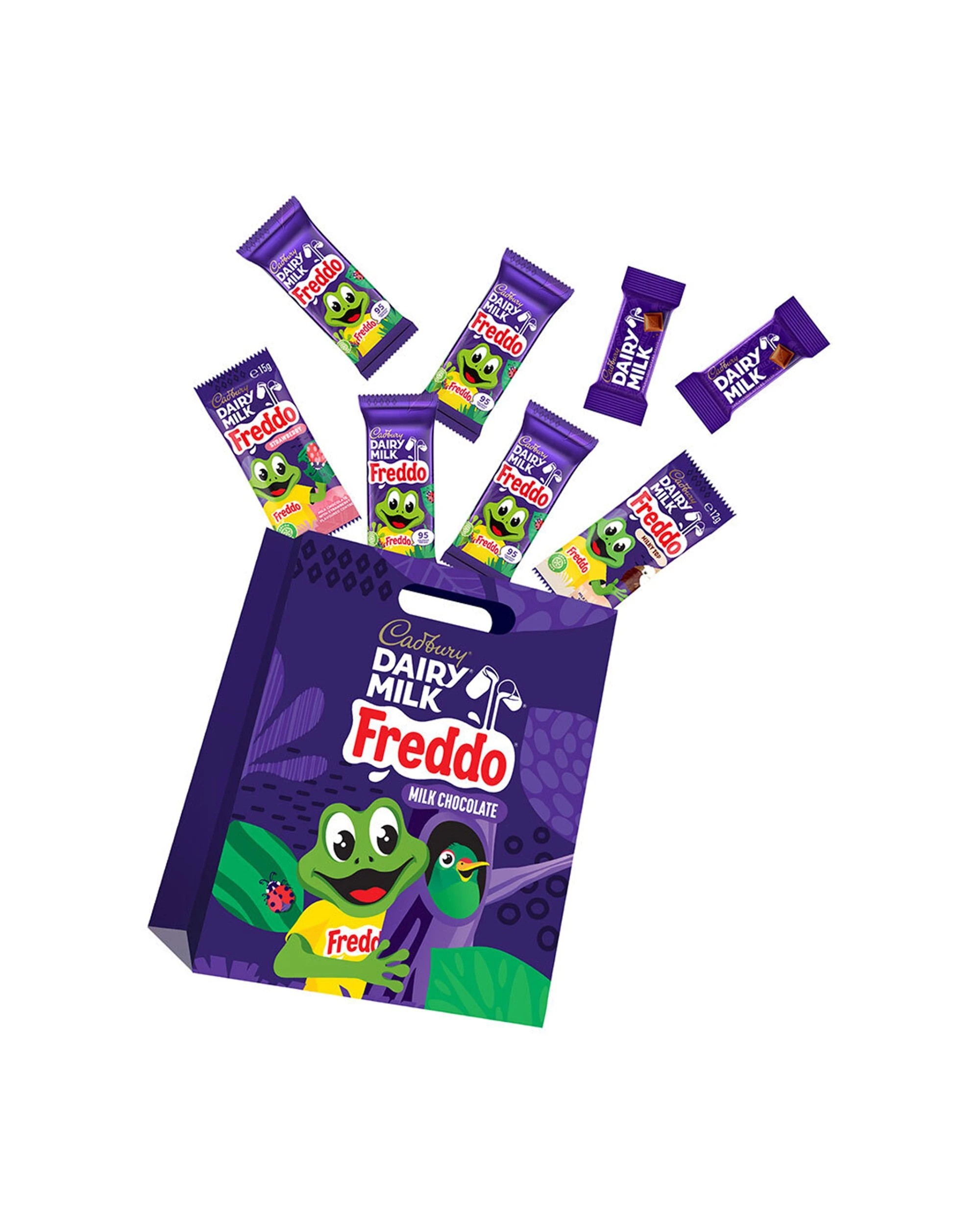 2 Cadbury 3PK Freddo Frog Variety Milk Chocolate Showbag With Freddo Sweet Treats - Multi, 2 of 2