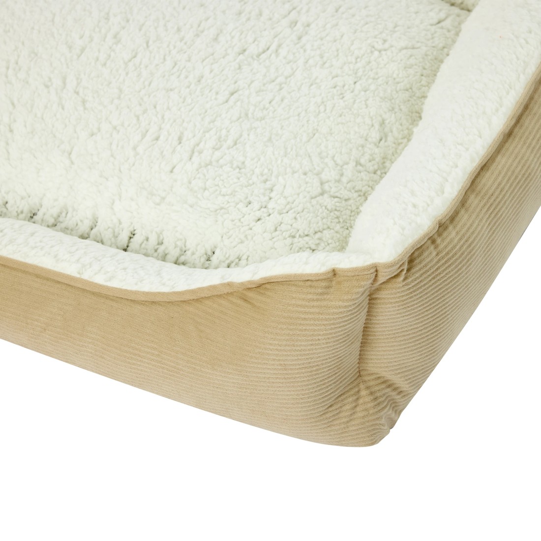 5 Pet Bed Lounge Corduroy - Large, Beige, 5 of 8