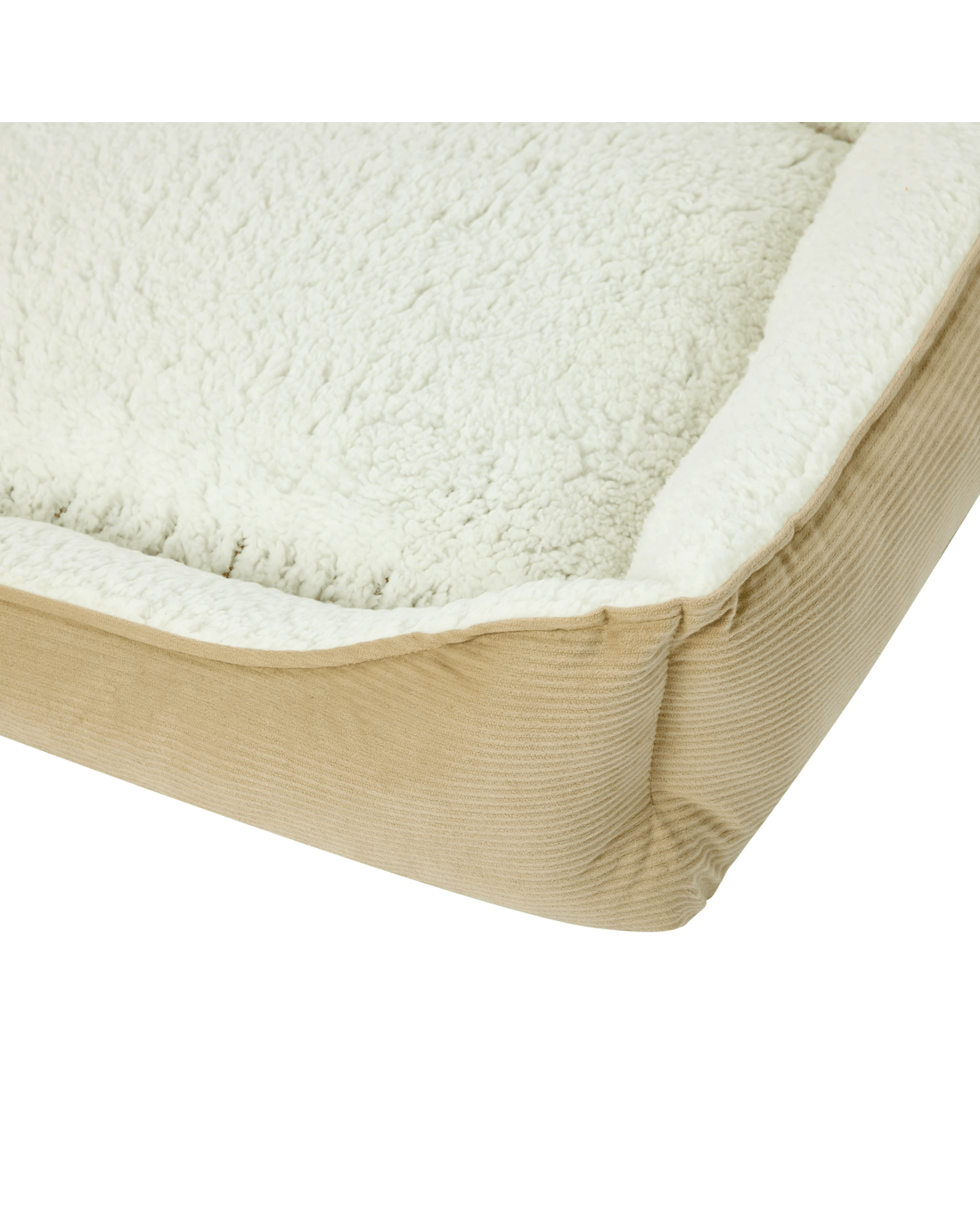 5 Pet Bed Lounge Corduroy - Large, Beige, 5 of 8