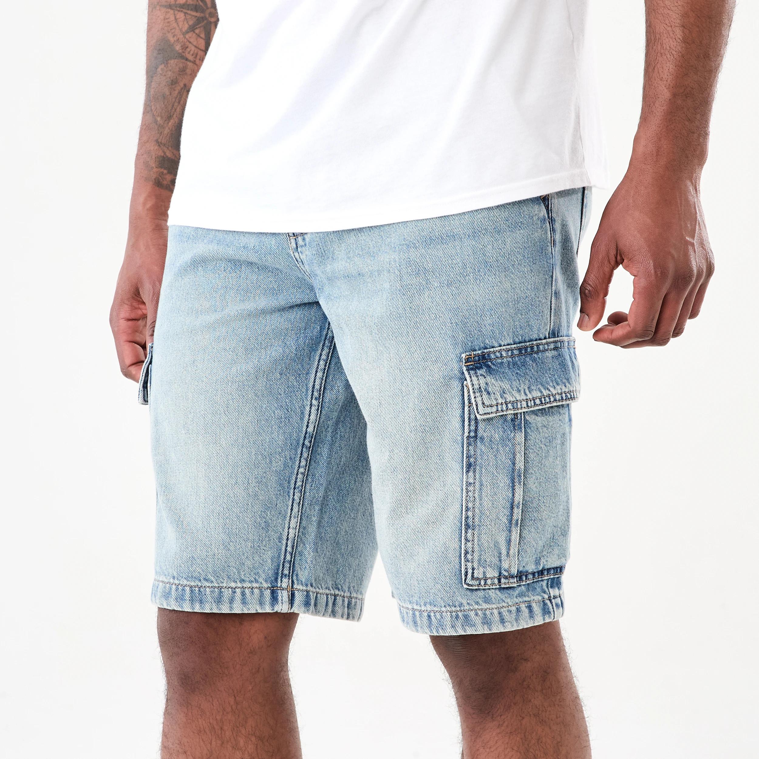 2 Denim Cargo Shorts LIGHT WASH, 2 of 7