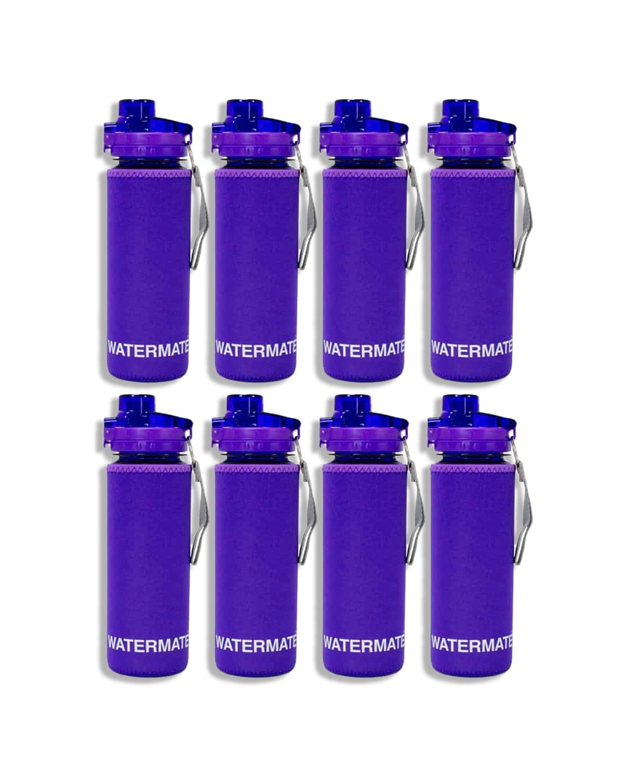 1 Annabel Trends Watermate Neoprene Drink Bottle Cover 8 Pack Fits 550ml - Purple, 1 of 2