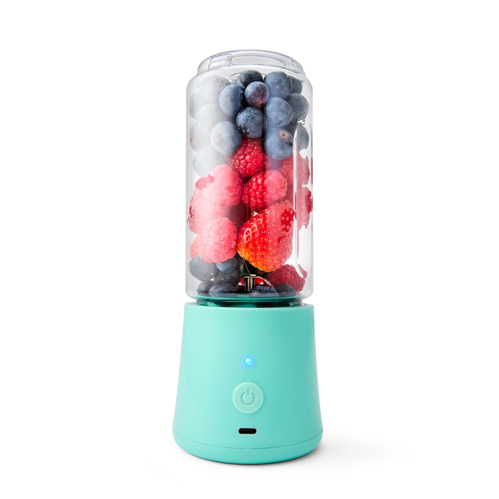 1 Portable USB Mini Blender - Blue, 1 of 10