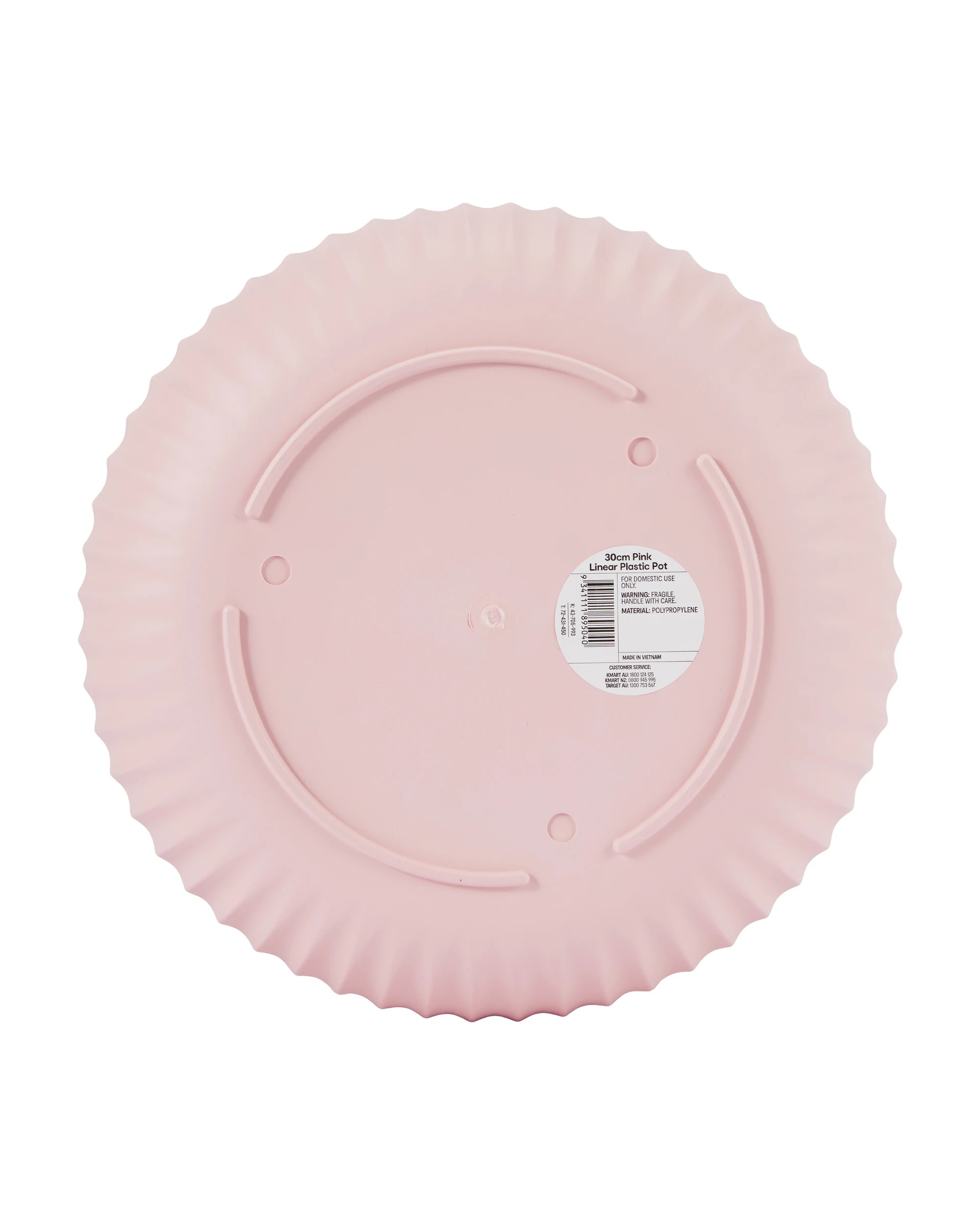 3 30cm Linear Plastic Pot - Pink, 3 of 3