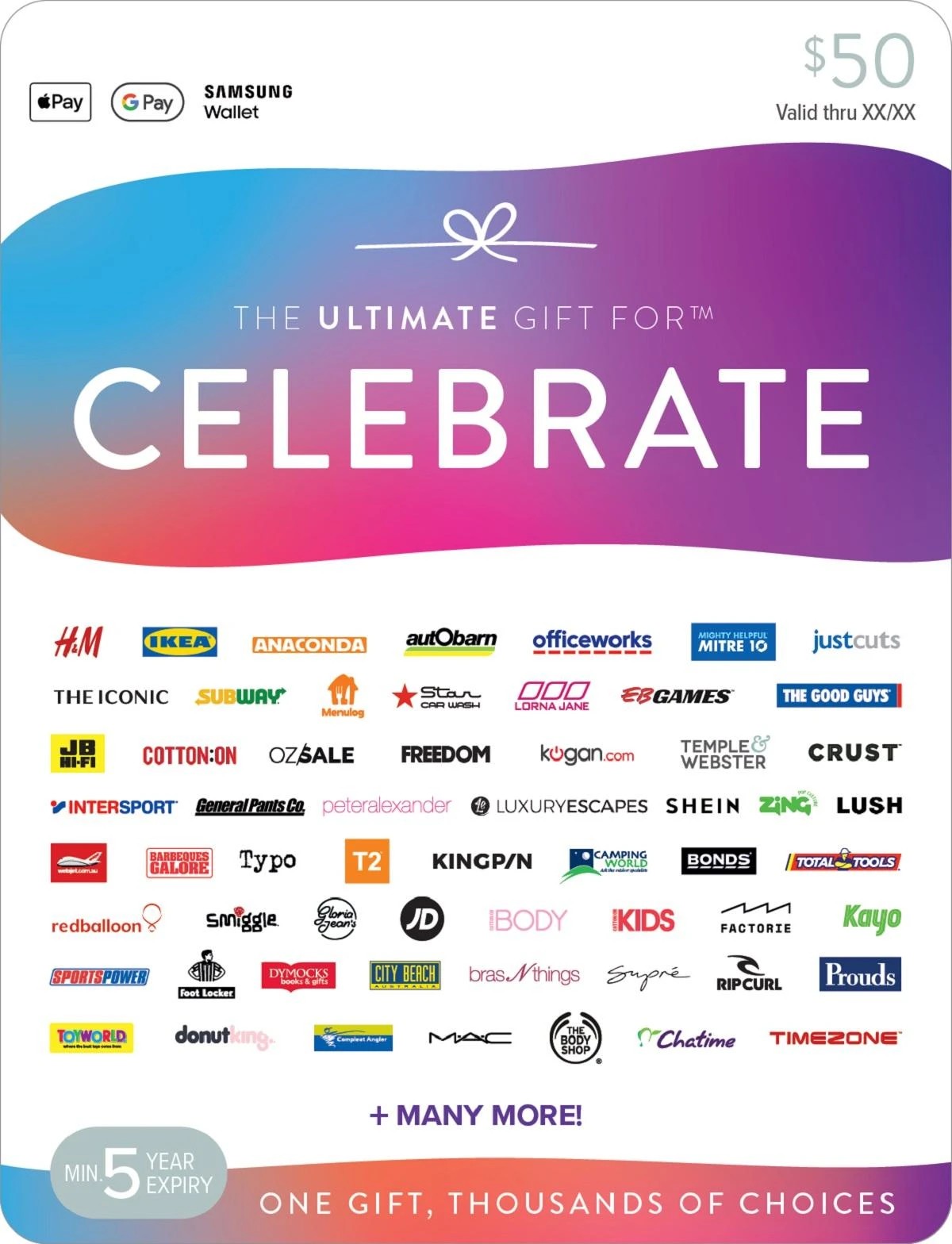 1 The Ultimate Gift for Celebrate $50 Gift Card, 1 of 1