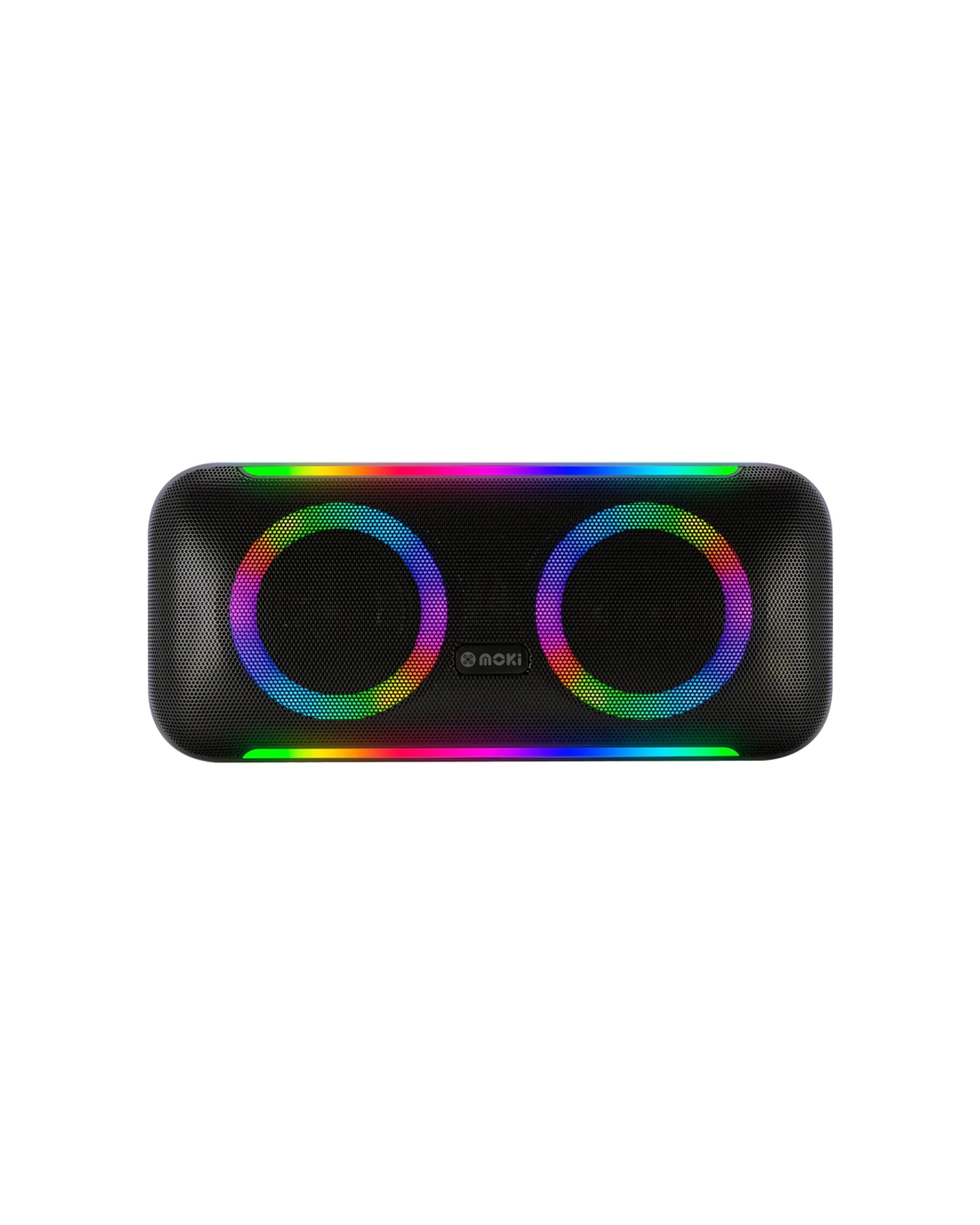 1 Moki Pro Block Party TWS Bluetooth Wireless Speaker LED Modes Super Bass IP - Black, 1 of 5