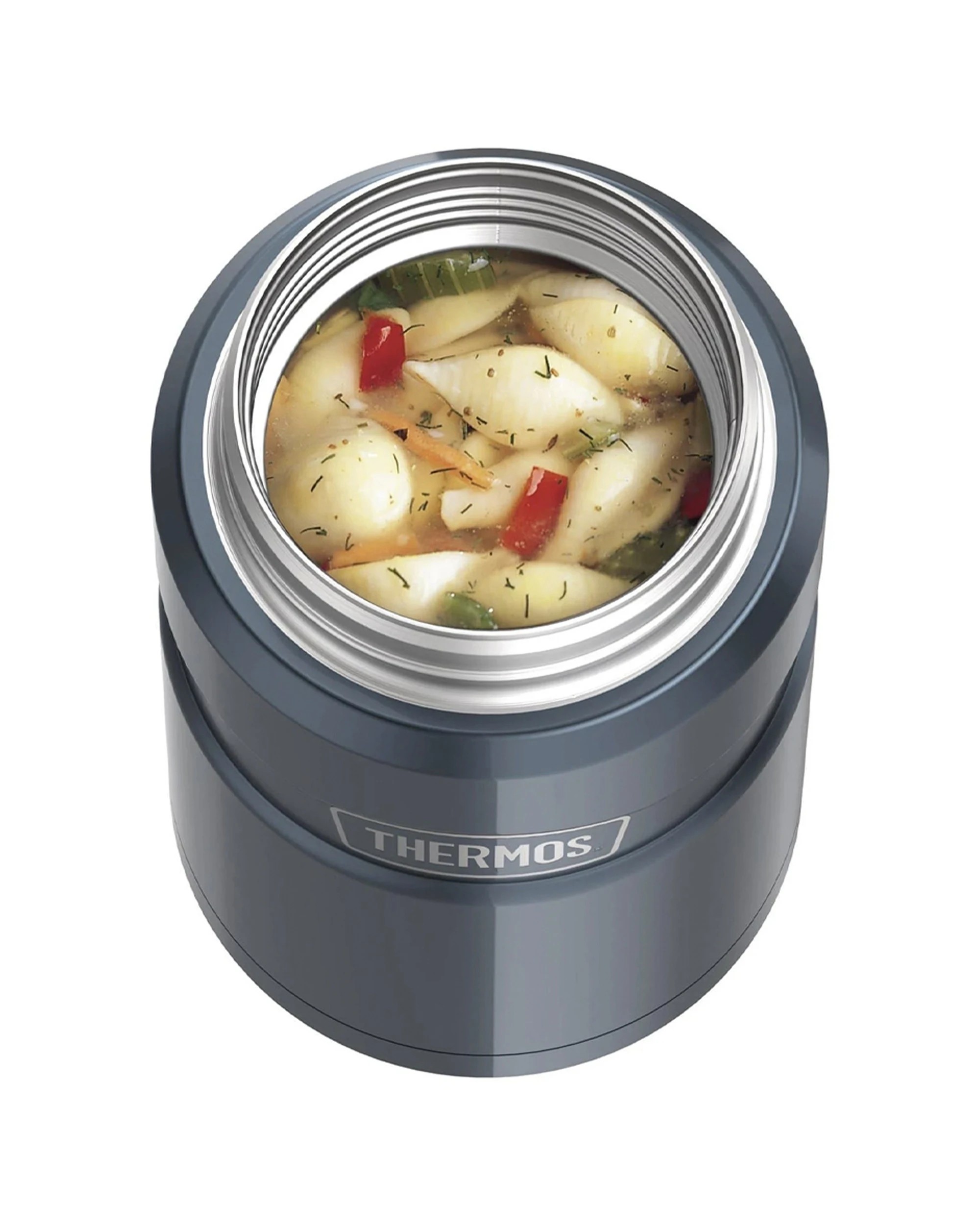 2 Thermos King 710Ml Stainless Steel Vacuum Insulated Double Walled Food Jar - Grey, 2 of 3