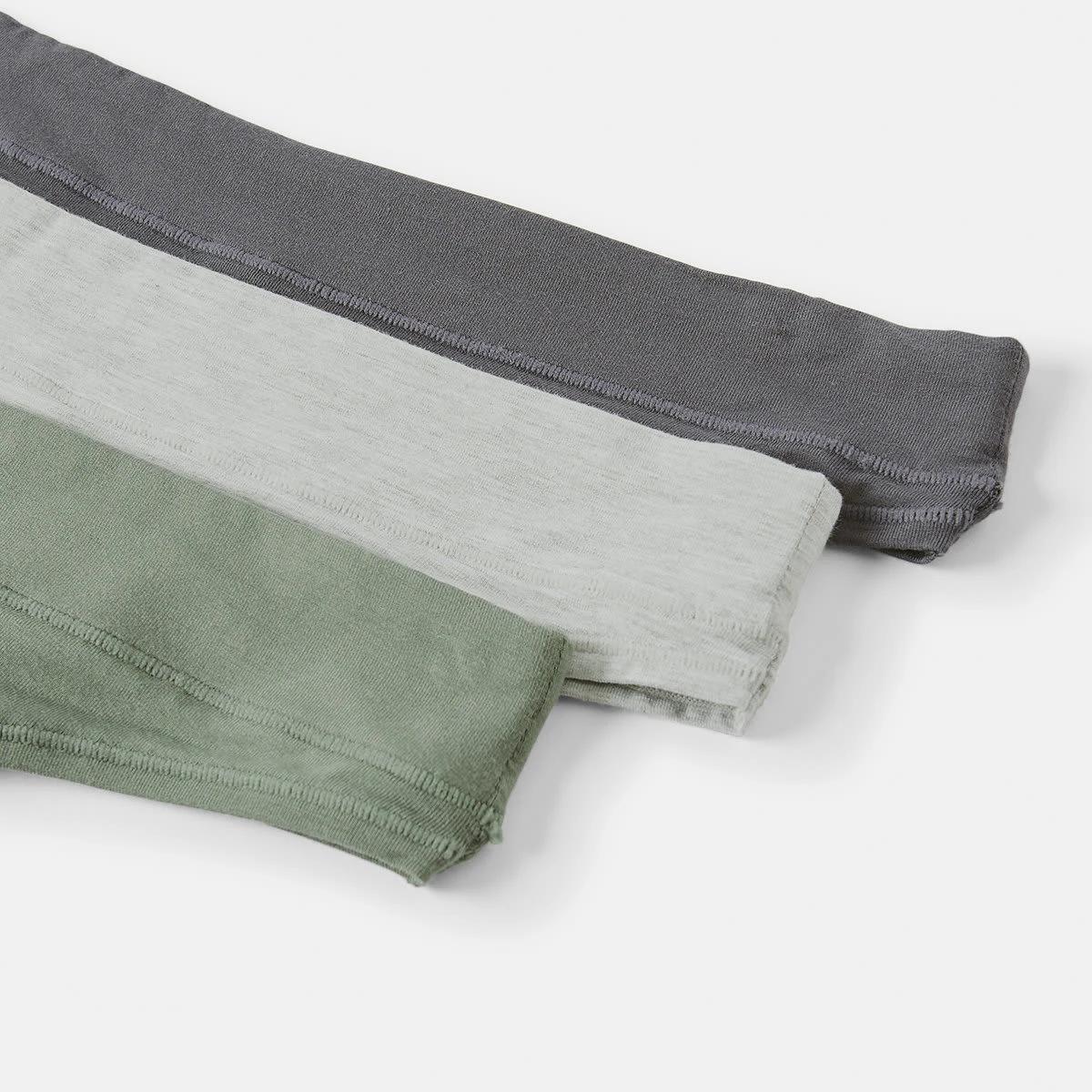 3 3 Pack Bamboo Blend G-String Briefs SMOKY GREEN, SILVER MARLE, SHADOW NAVY, 3 of 8