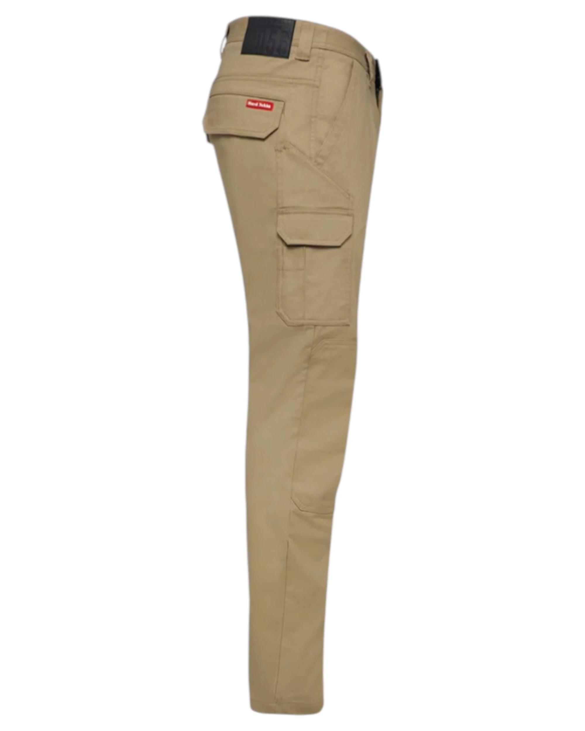4 Hard Yakka Mens 3056 Stretch Canvas Cargo Pants Khaki KHAKI, 4 of 5