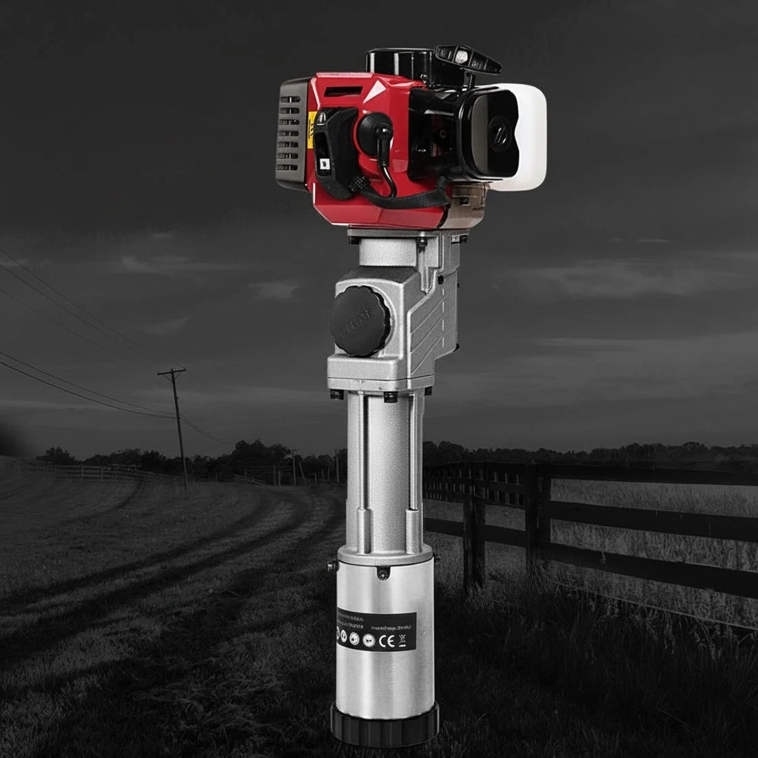 6 Giantz Petrol Post Driver 2-Stroke 32.7CC Rammer Pile Star Picket Fence Hole - Red, 6 of 6