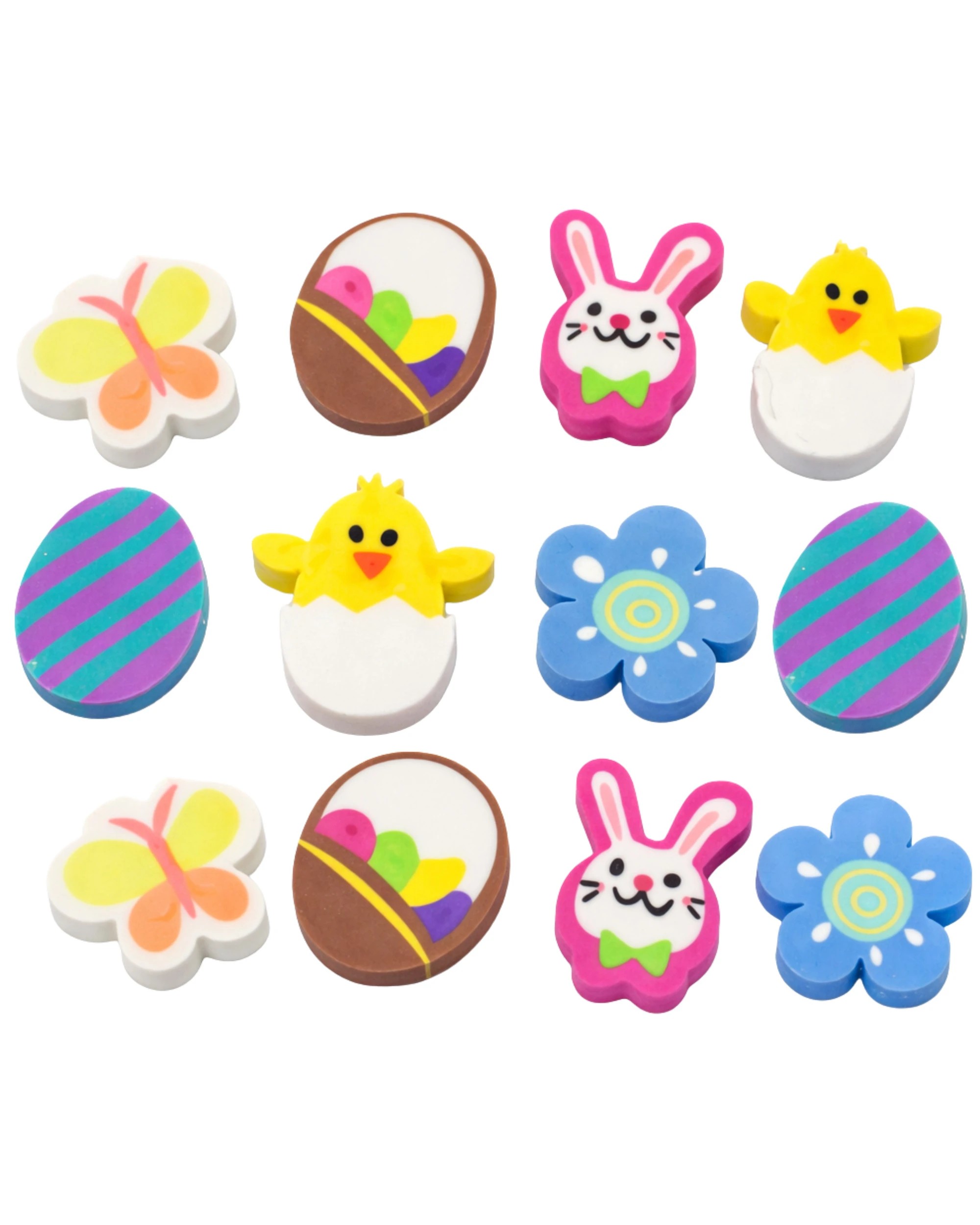 1 Uncle Bills Easter Character Erasers Pack of 12 - Multi, 1 of 3
