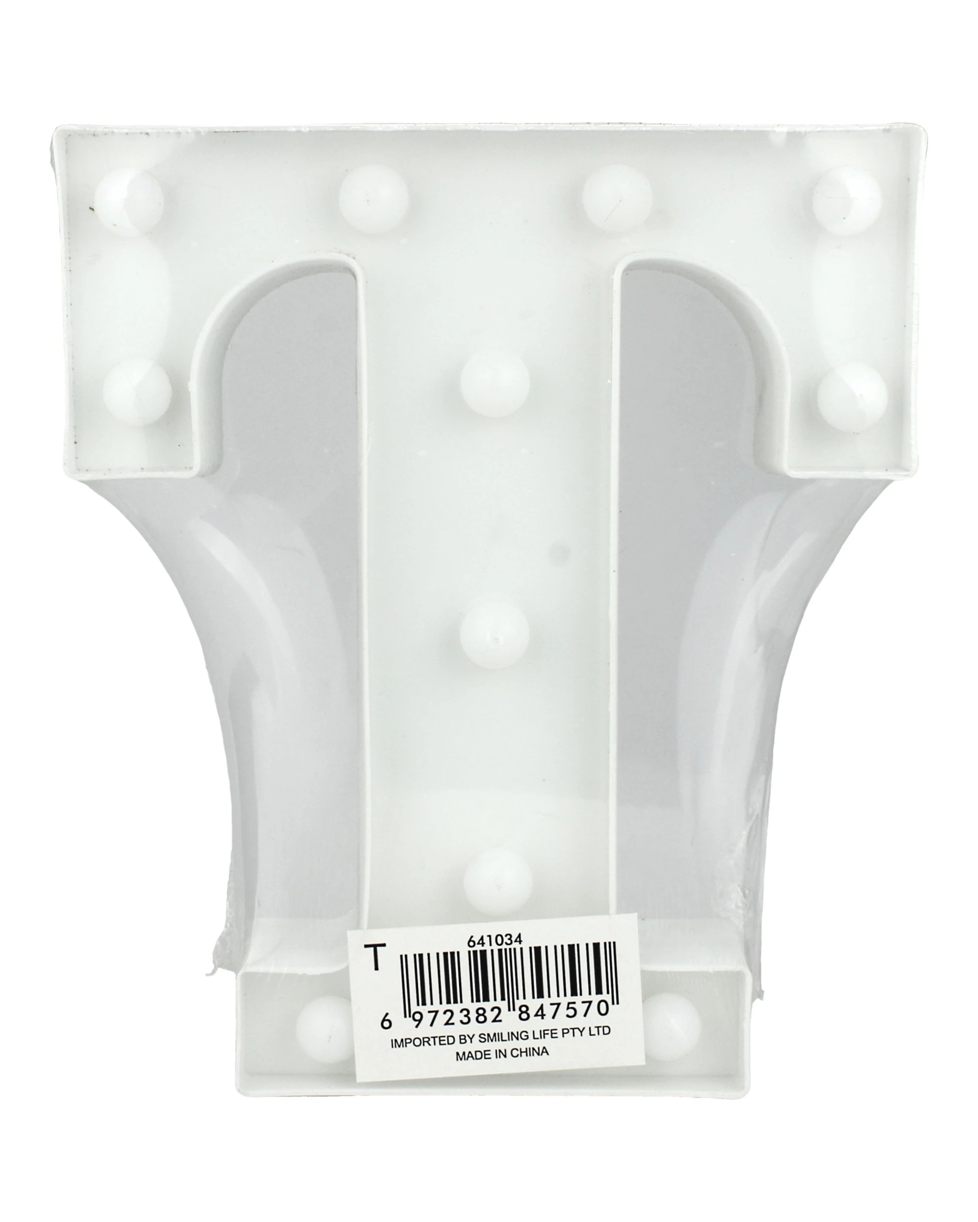 2 Partyrama LED Light Up Letter T White, 2 of 3