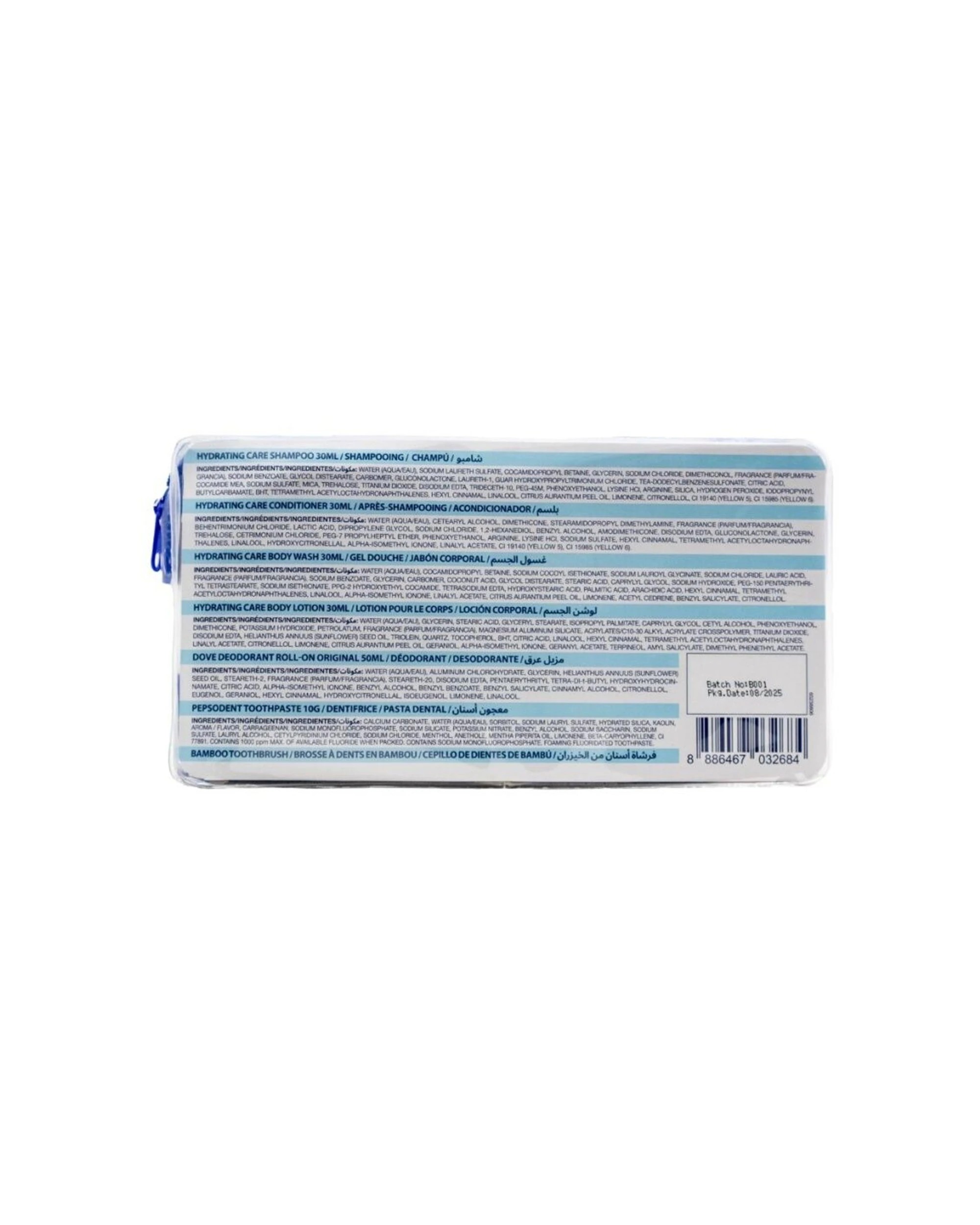 3 Dove 4PK Hydrating Care Essential Travel Toiletry Kit Carry-On Friendly 30ml - Multi, 3 of 3